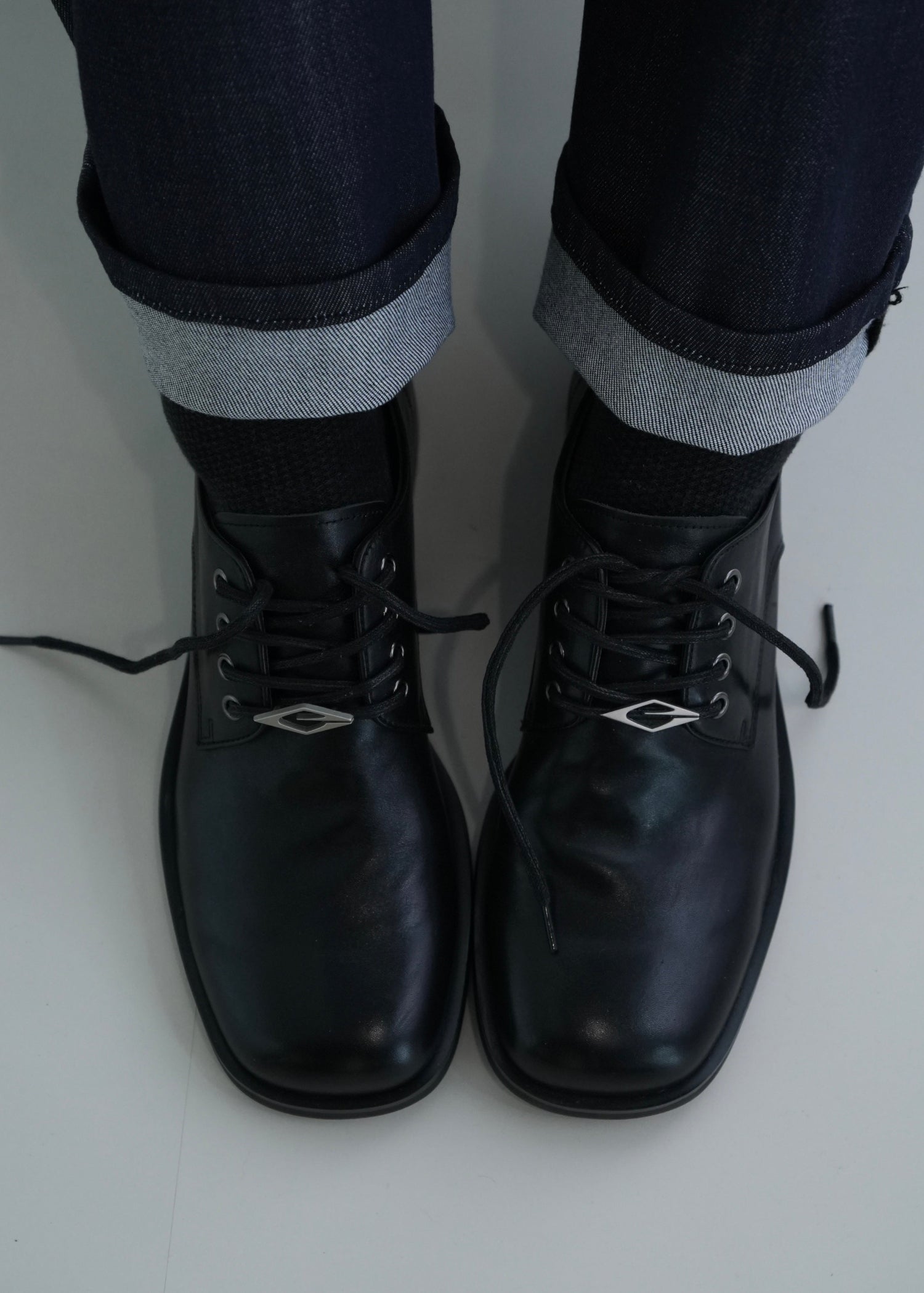 Leather Derby Shoes Black
