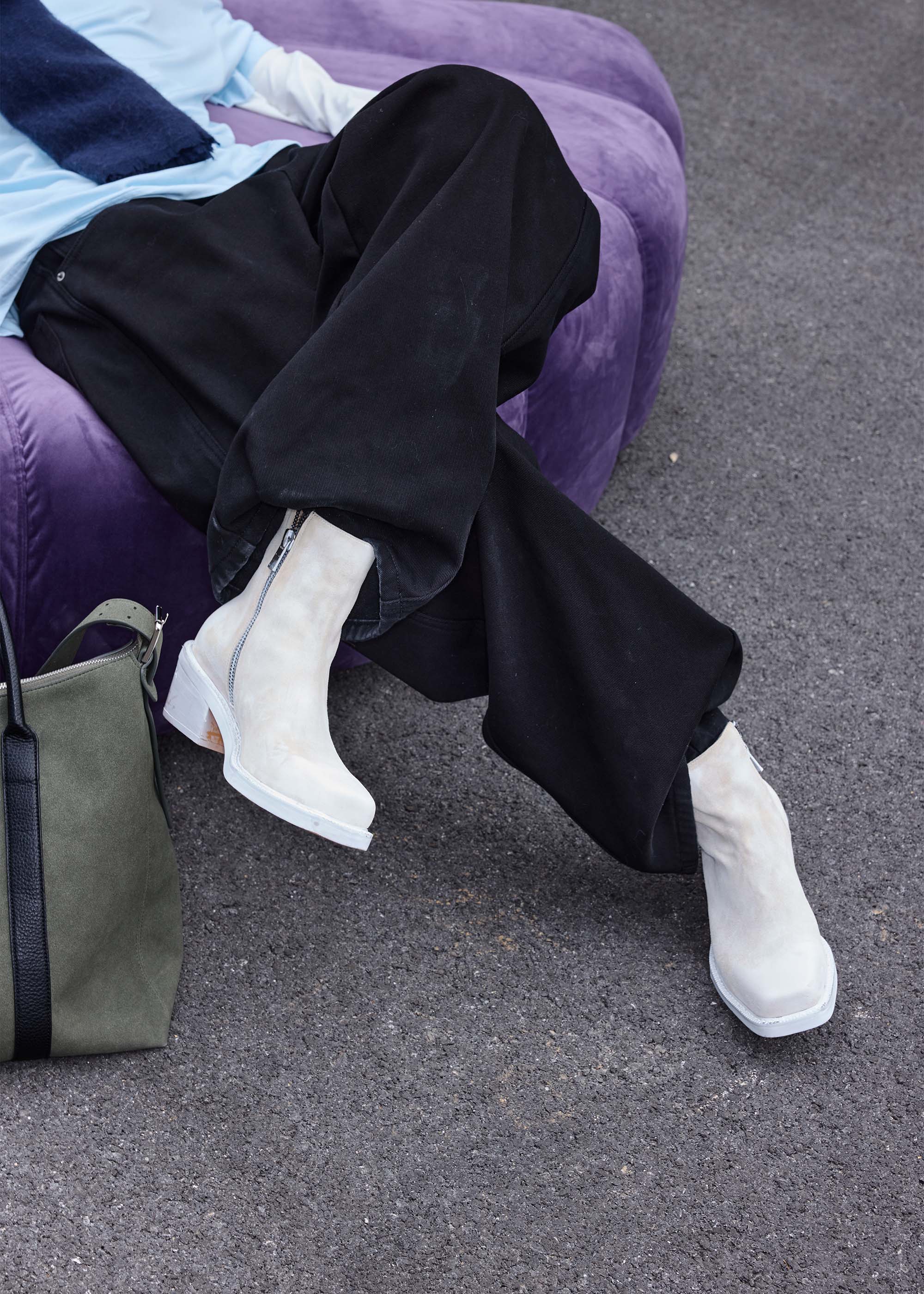 【Pre-sale 30-45 days】White painted boots