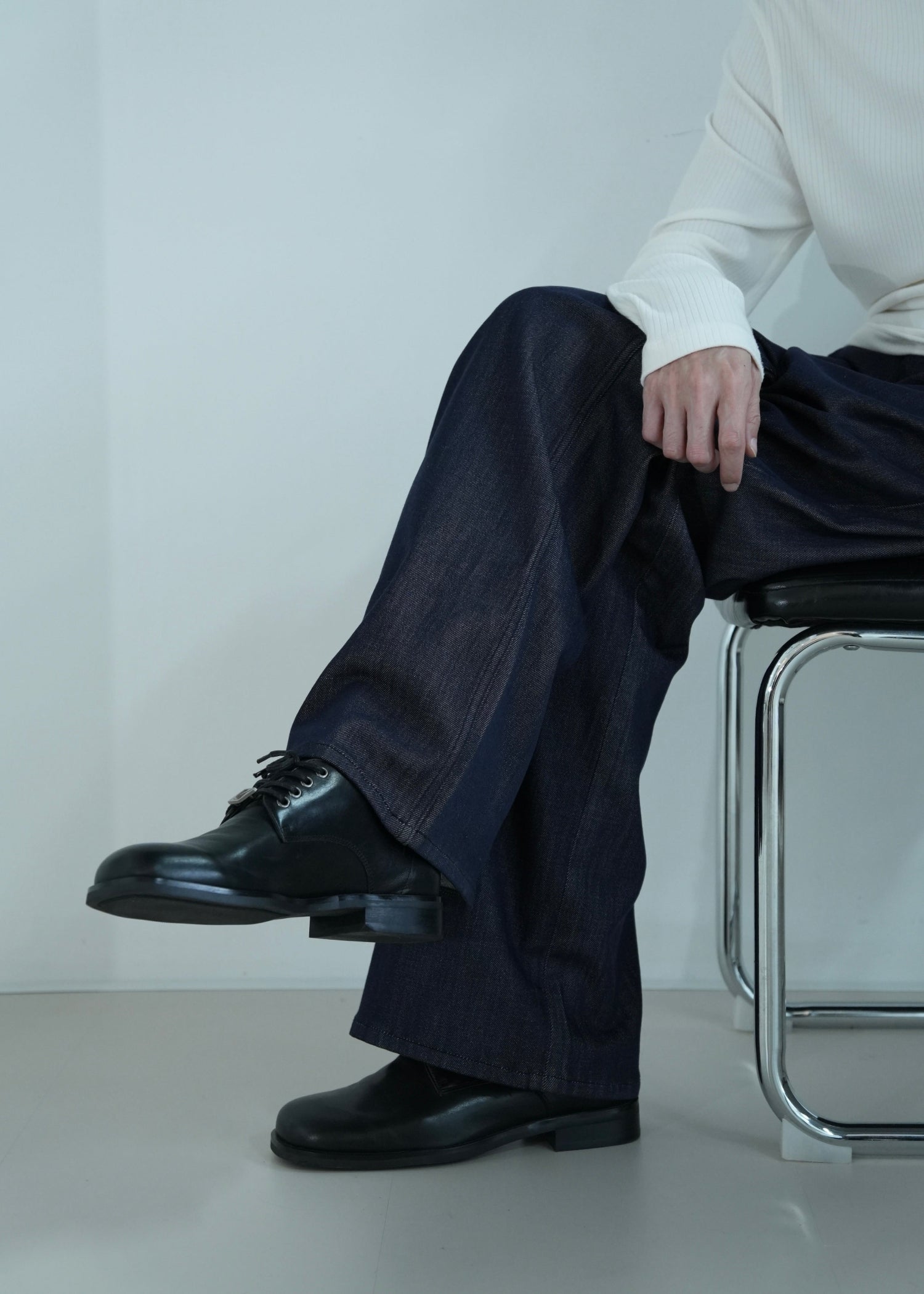 Leather Derby Shoes Black