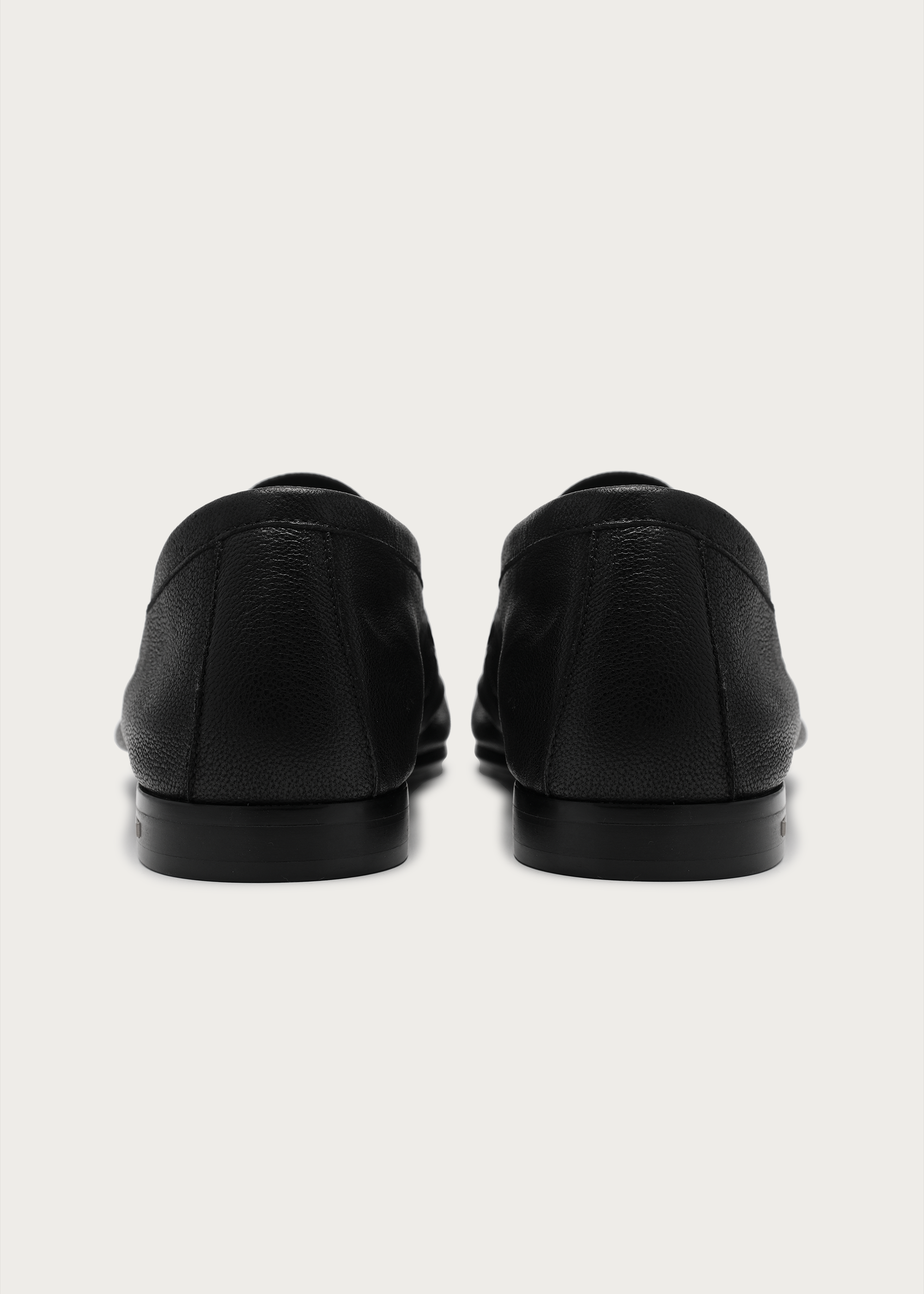 Camel leather loafers Black