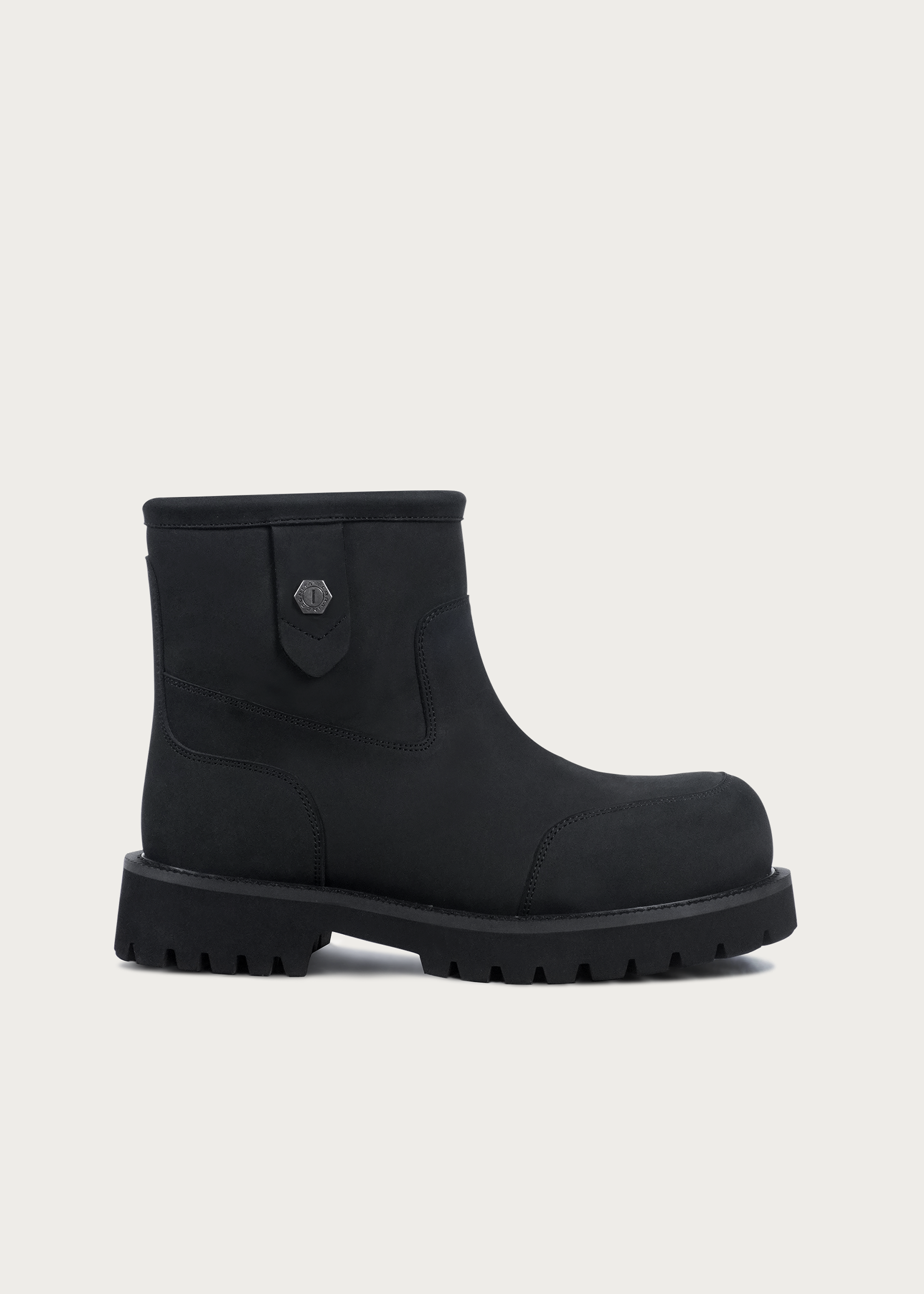 Fleece Mid-Top Snow Boots Matte Black