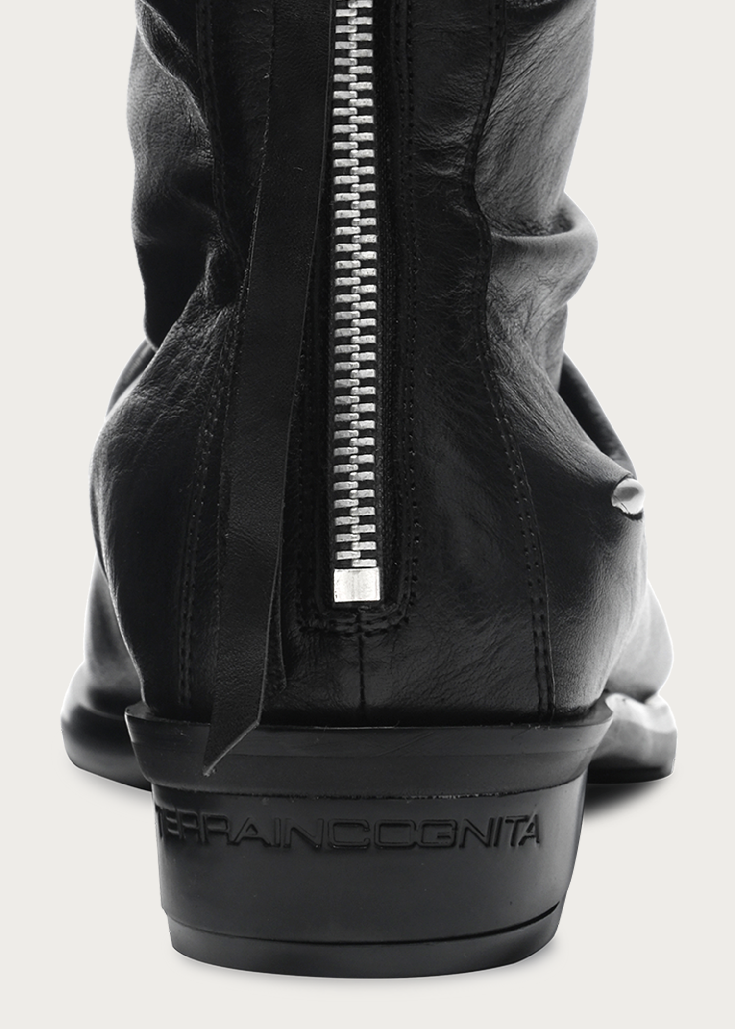 Wrinkle Full-Grain Horsehide Ankle Boots