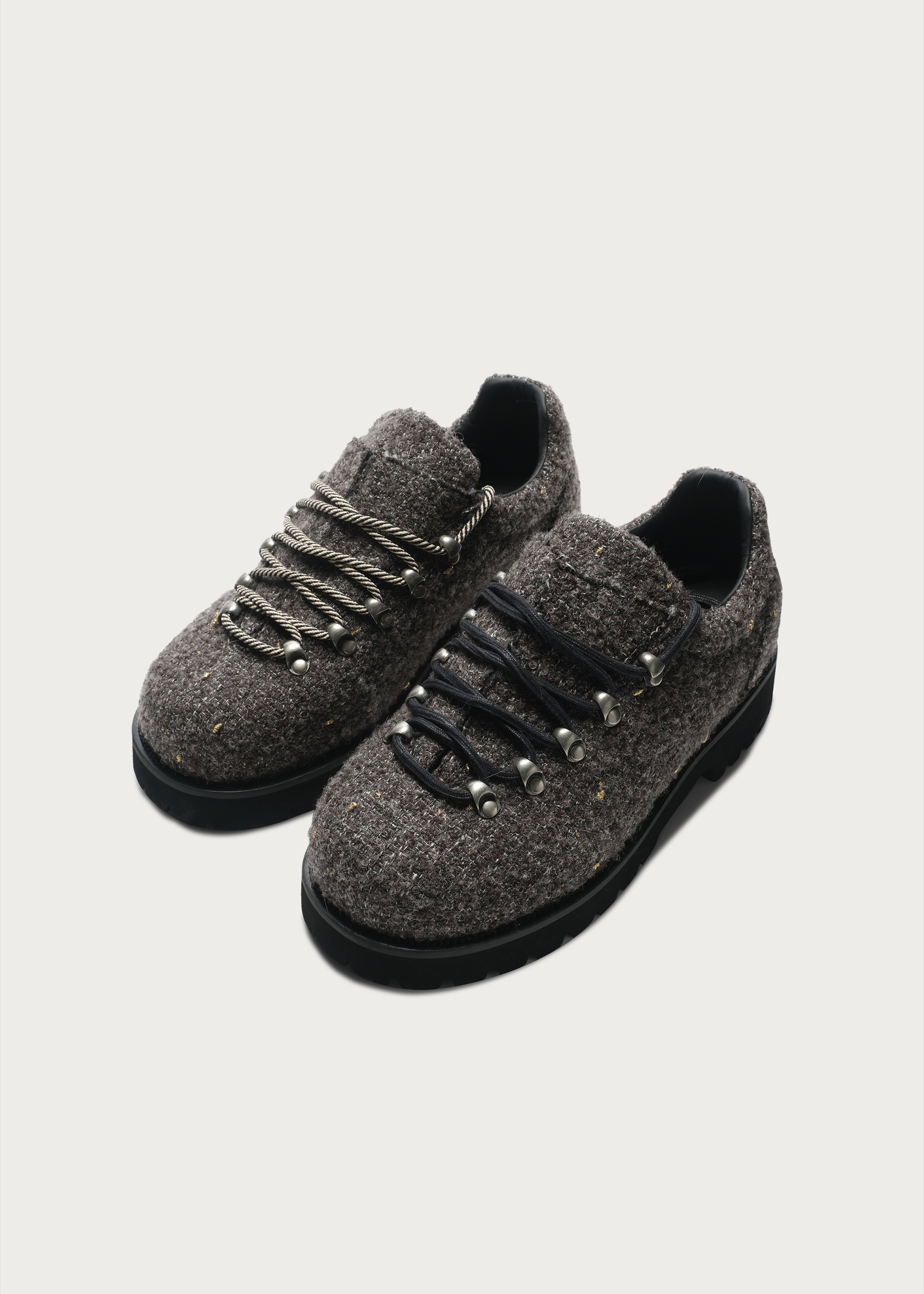 Outdoor-Inspired Wool Shoes Gray