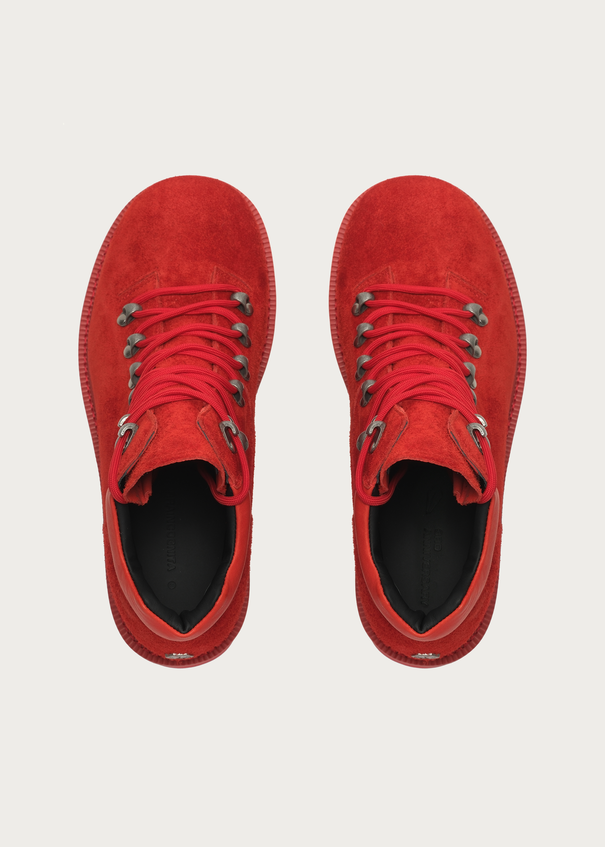 Work-Style Suede Boots Red