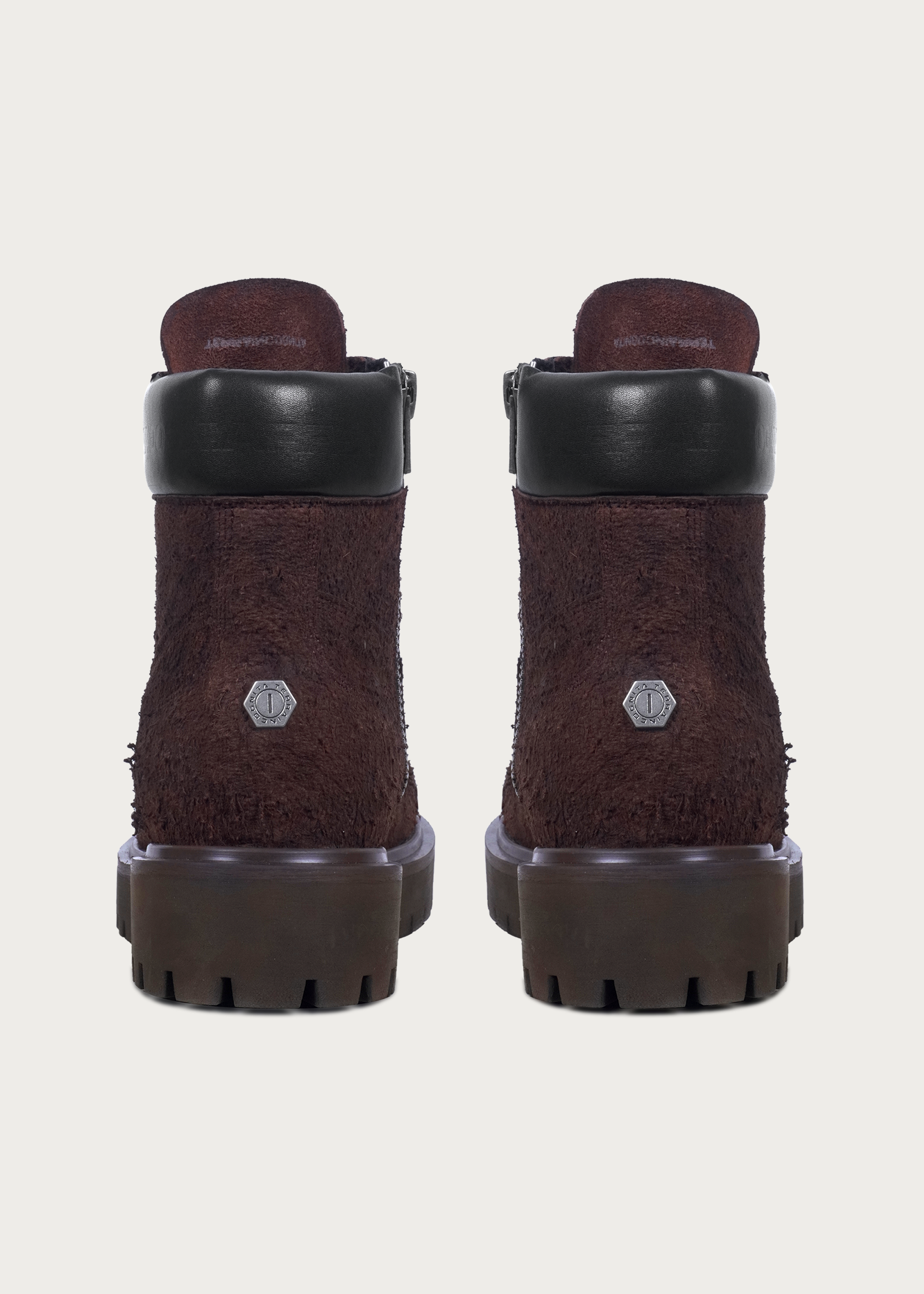 Suede Workwear Boots Brownish Red