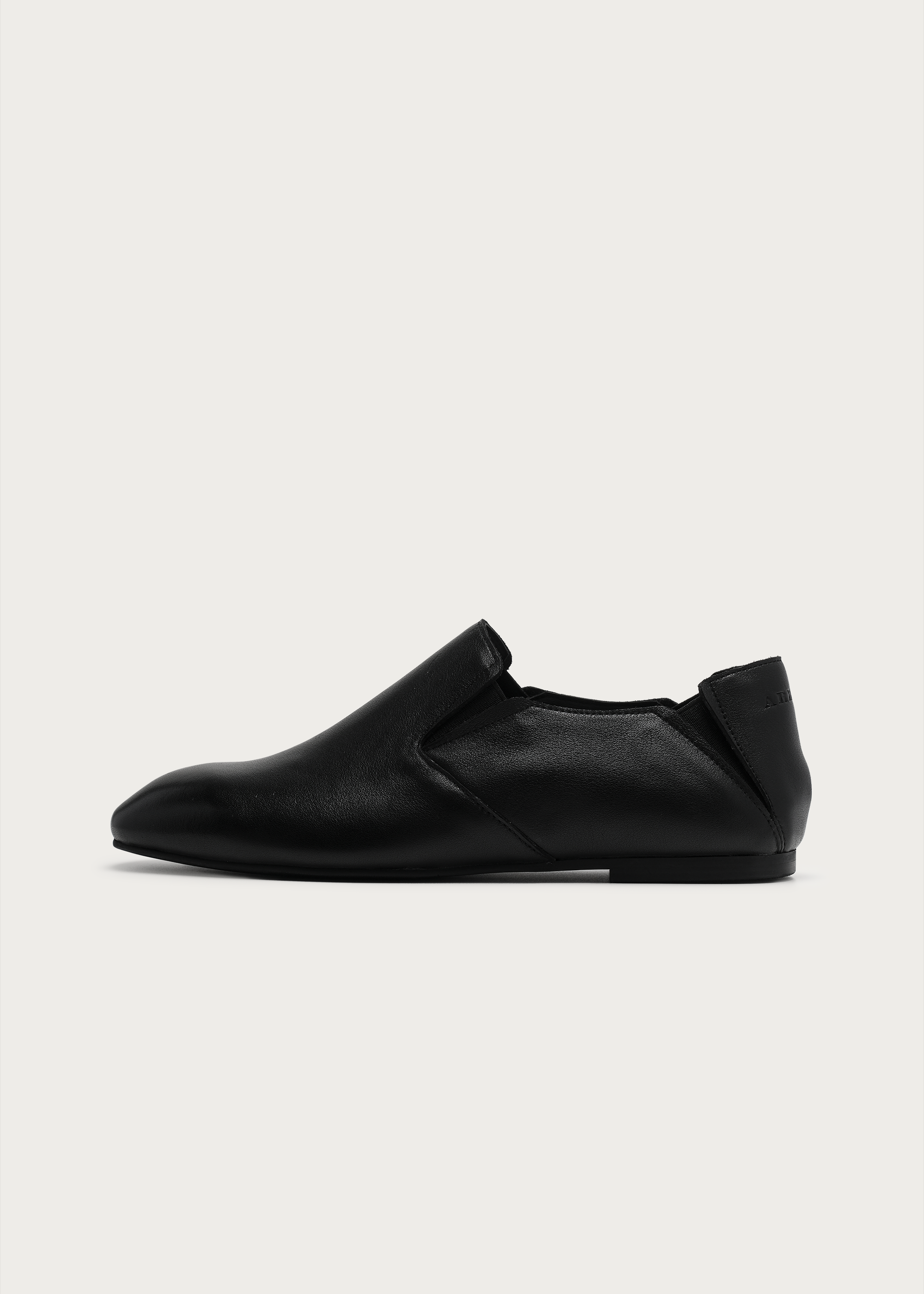 Slip-on leather loafers Black