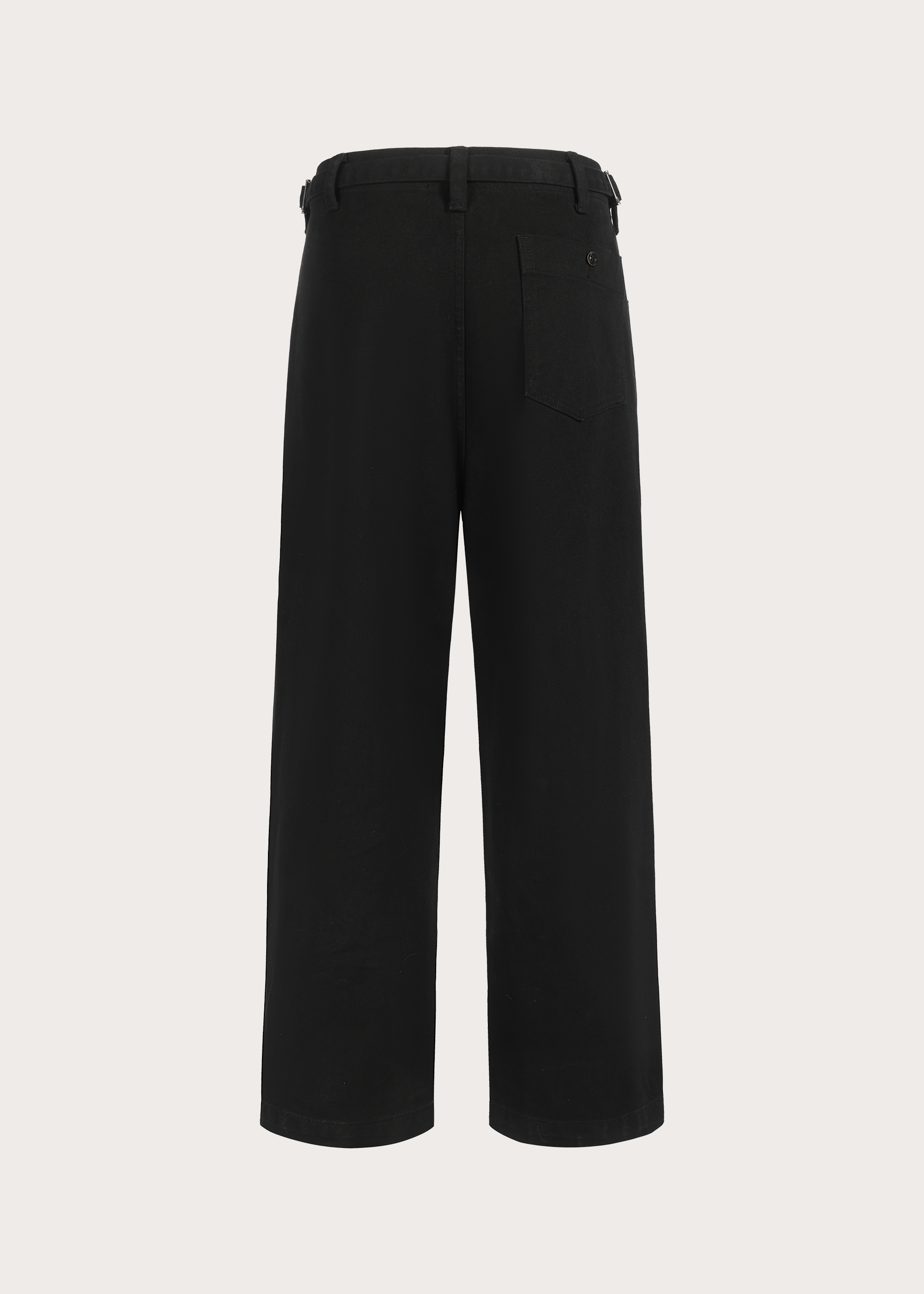 Loose-Fit Adjustable-Waistband Jeans Black