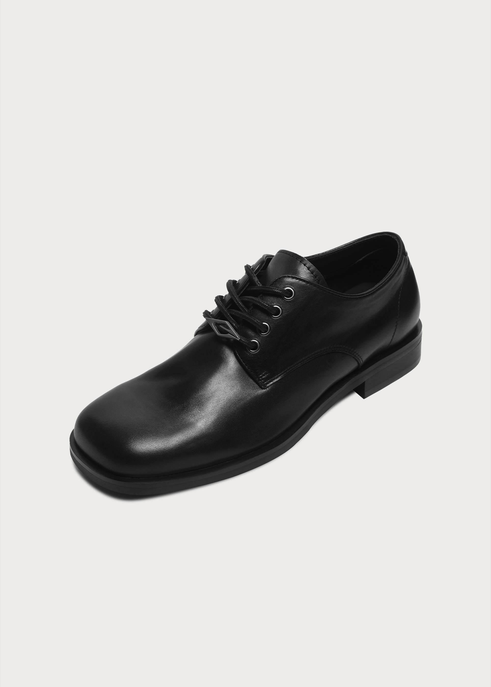 Leather Derby Shoes Black