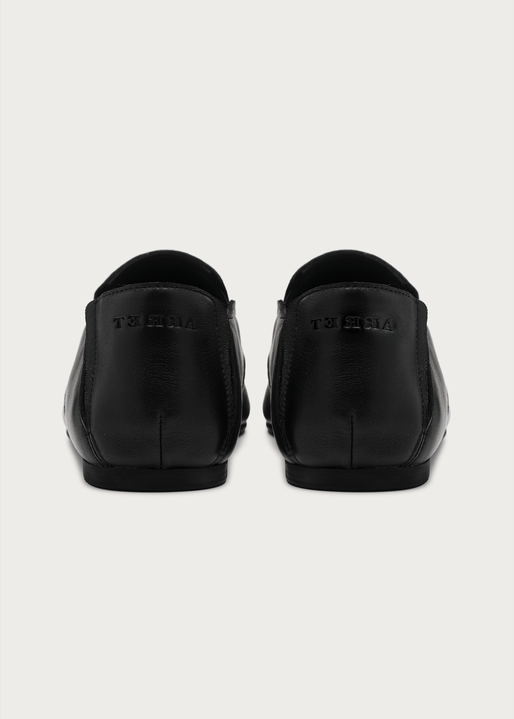 Slip-on leather loafers Black