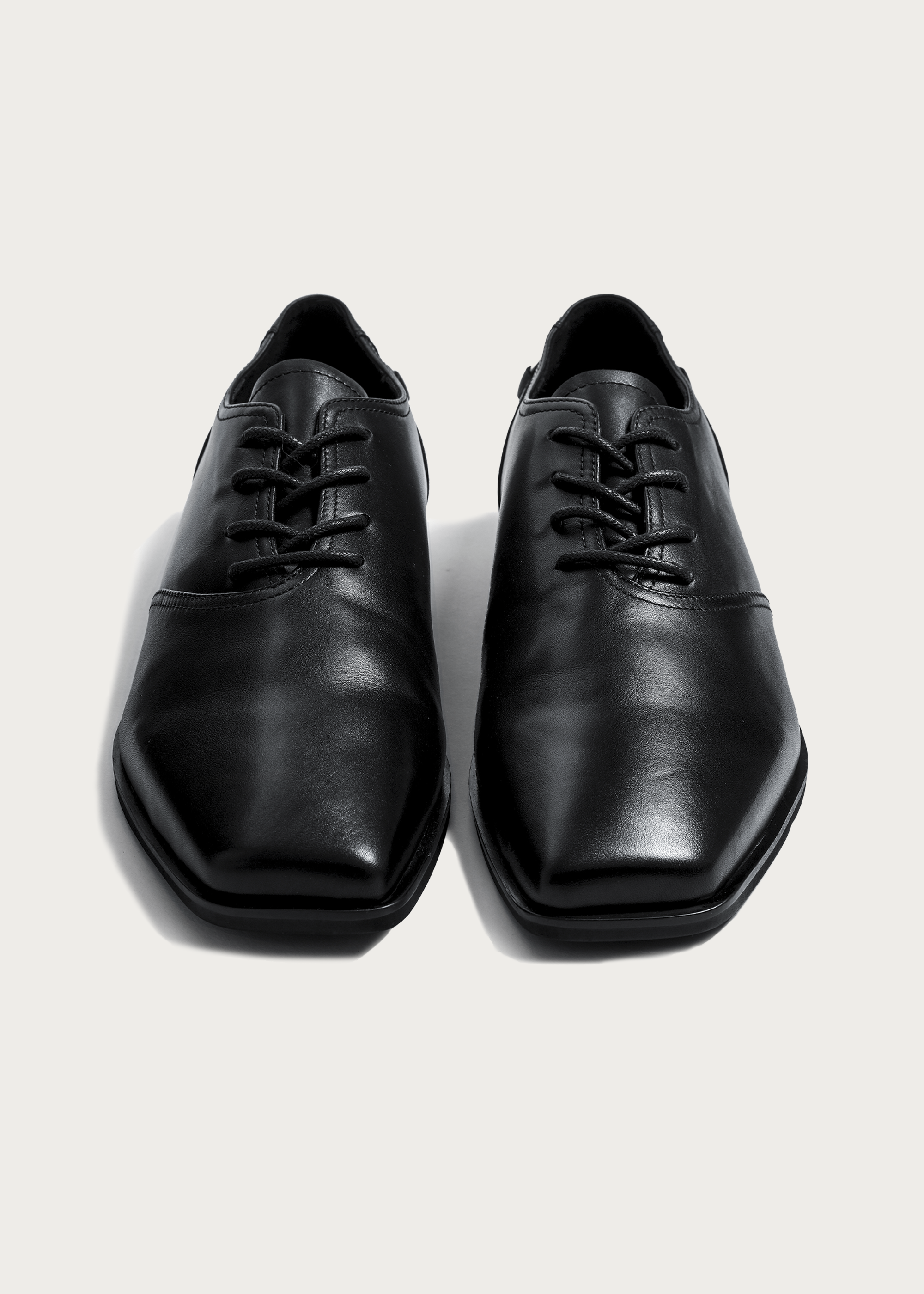 Metal-buckle Derby shoes Black