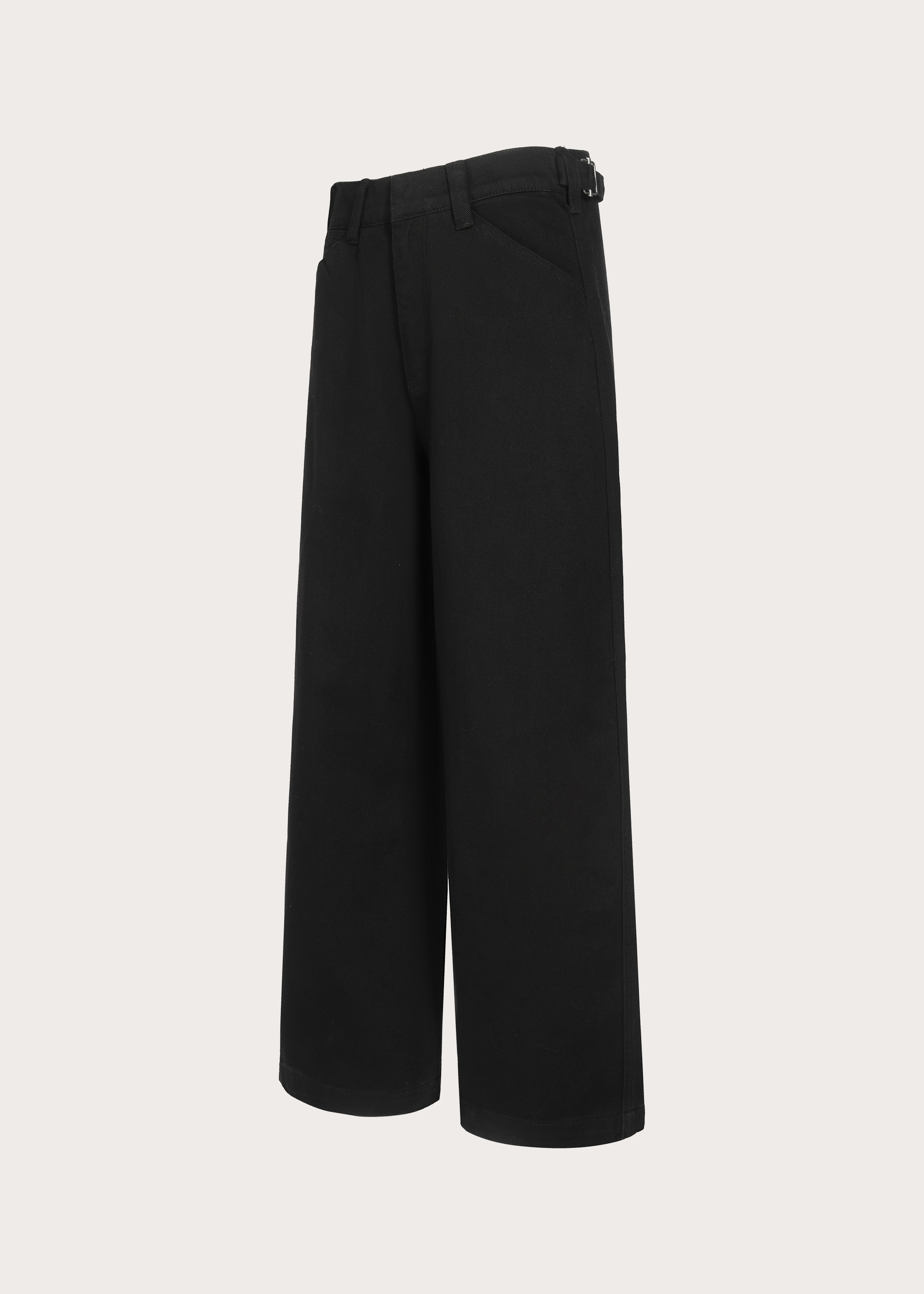Loose-Fit Adjustable-Waistband Jeans Black