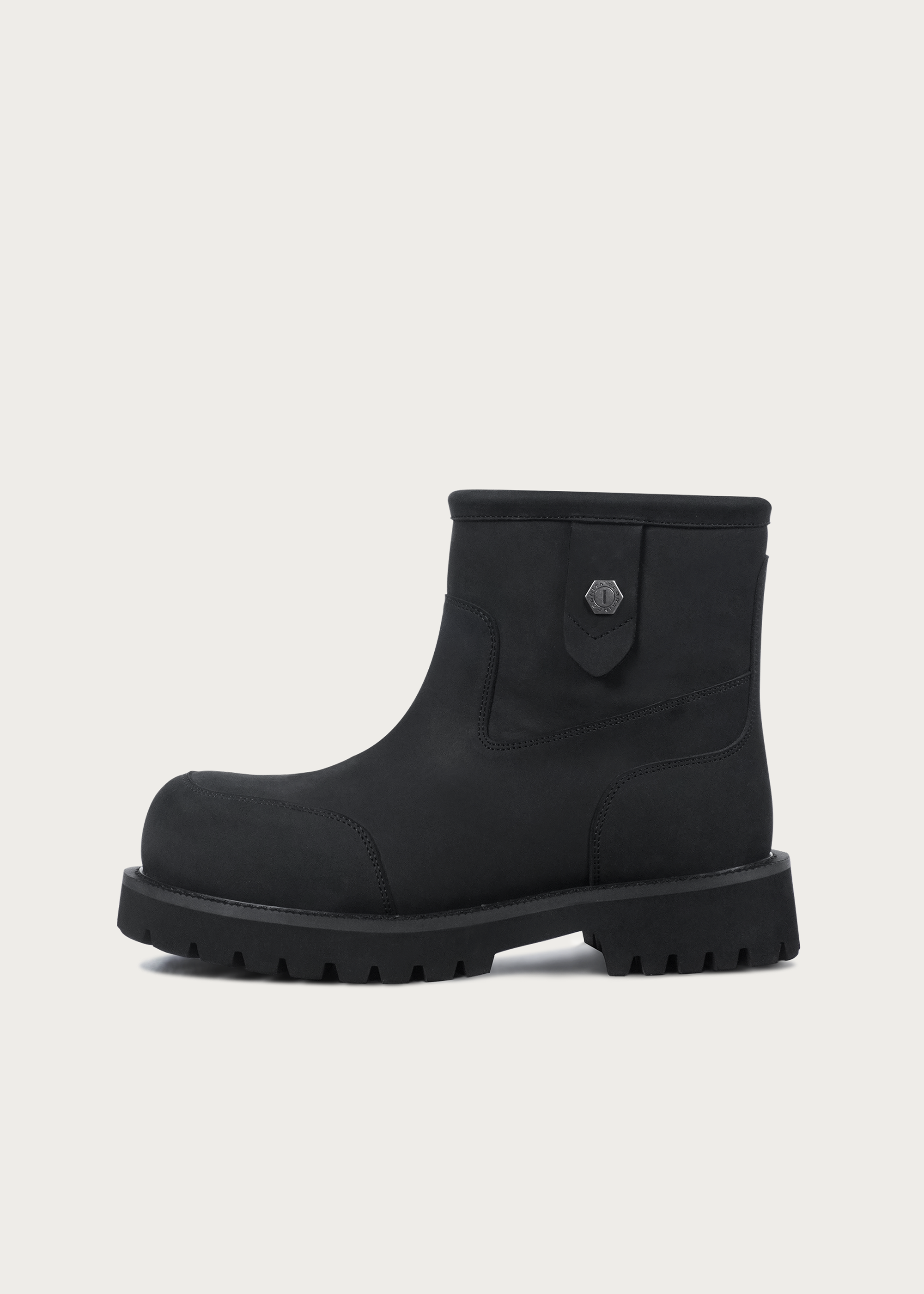 Fleece Mid-Top Snow Boots Matte Black