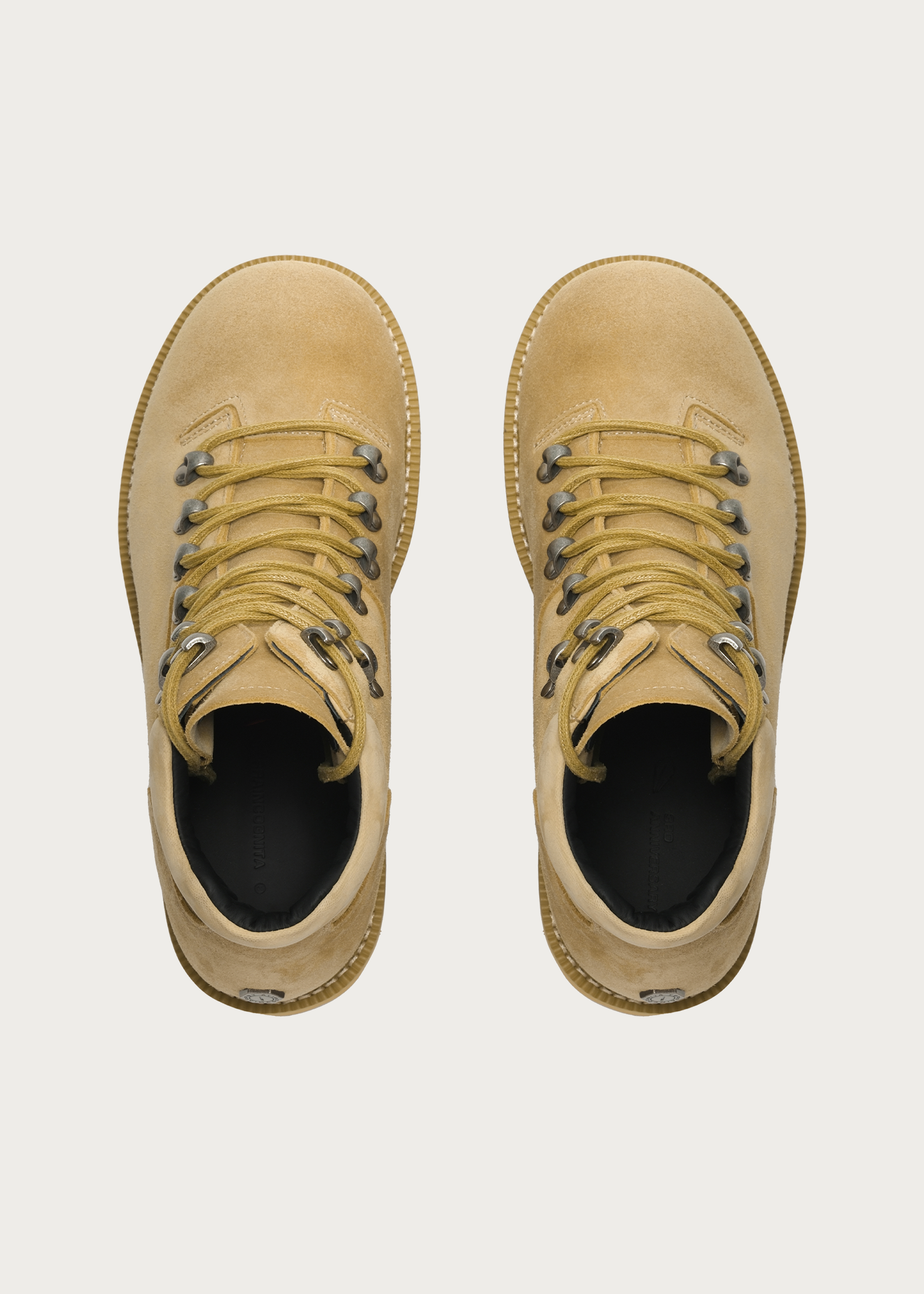 Work-Style Suede Boots Khaki