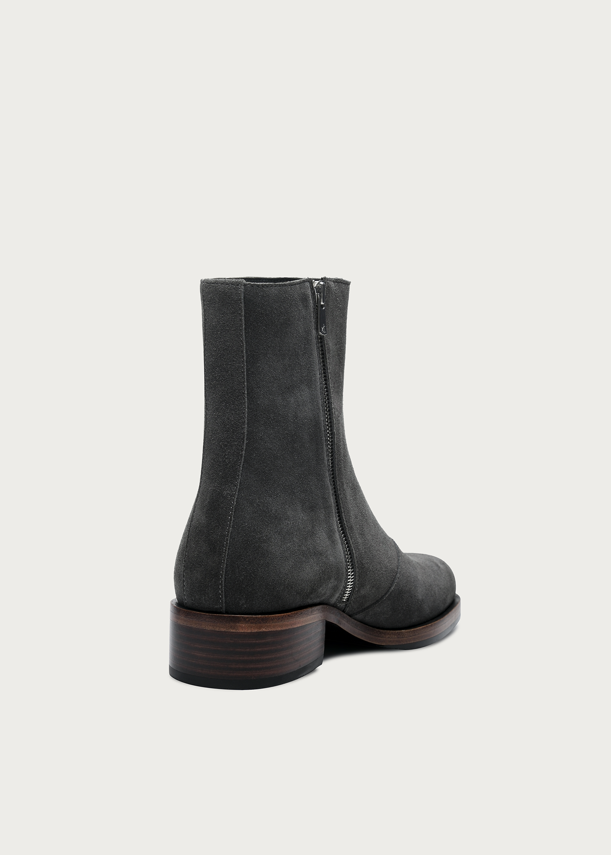 Suede Ankle Boots Gray sole detail