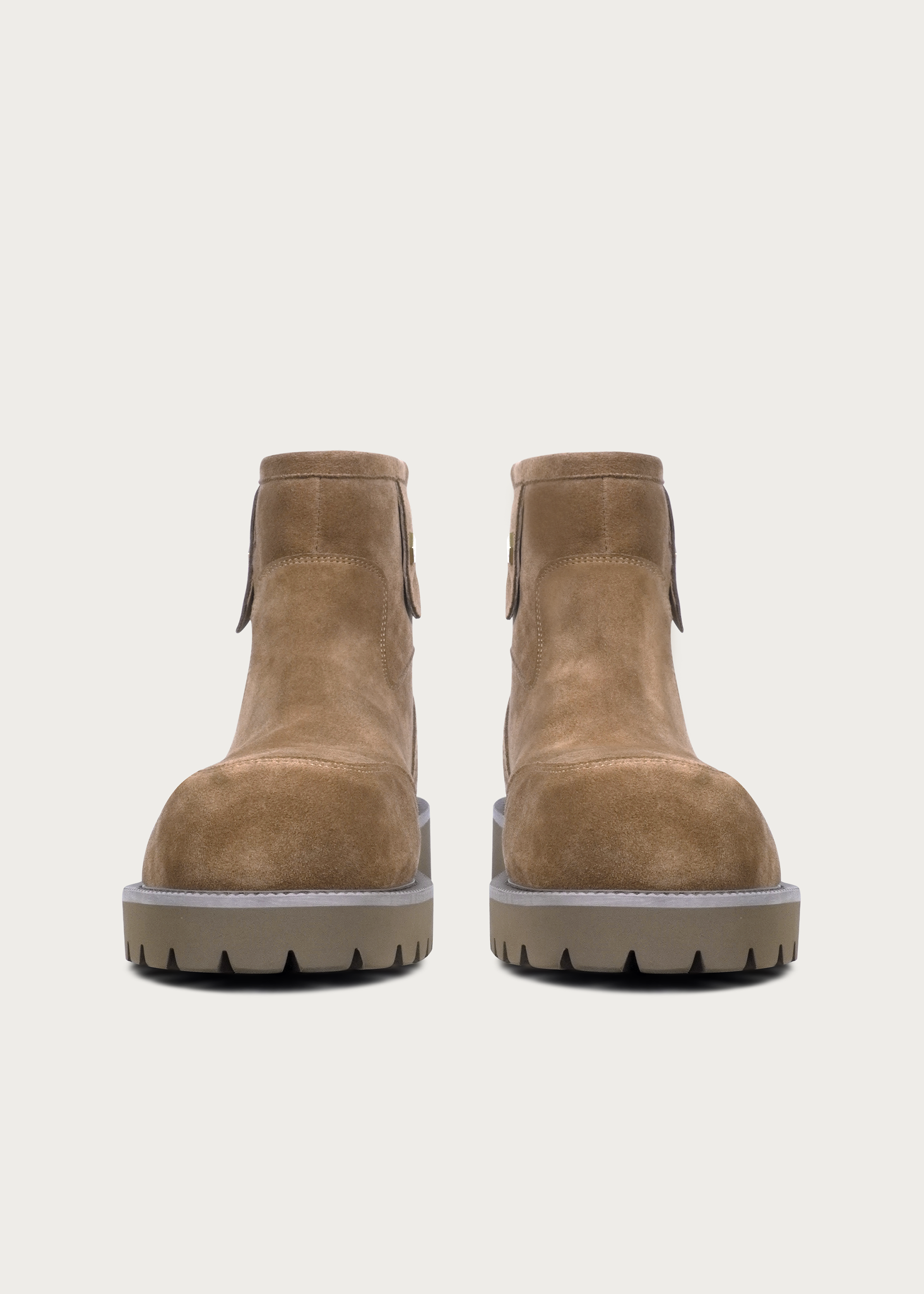 Fleece Mid-Top Snow Boots Light Coffee Brown