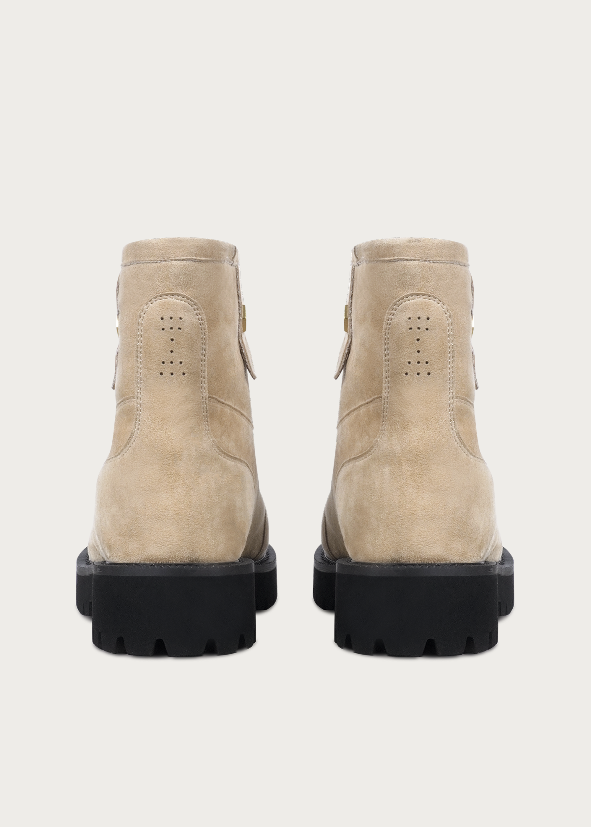 Fleece Mid-Top Snow Boots Light Cream Brown