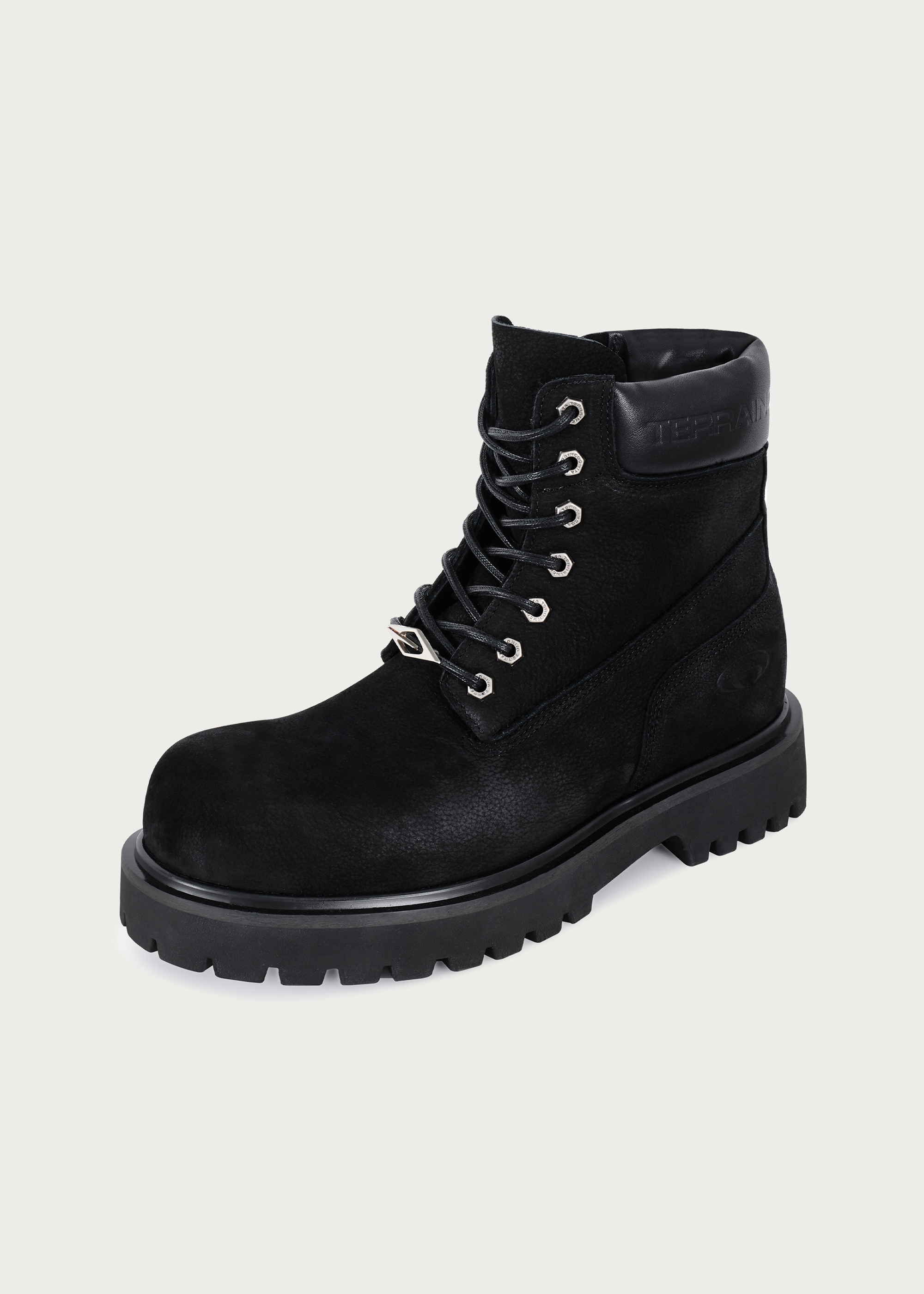 Cowhide Workwear Boots Black sole detail