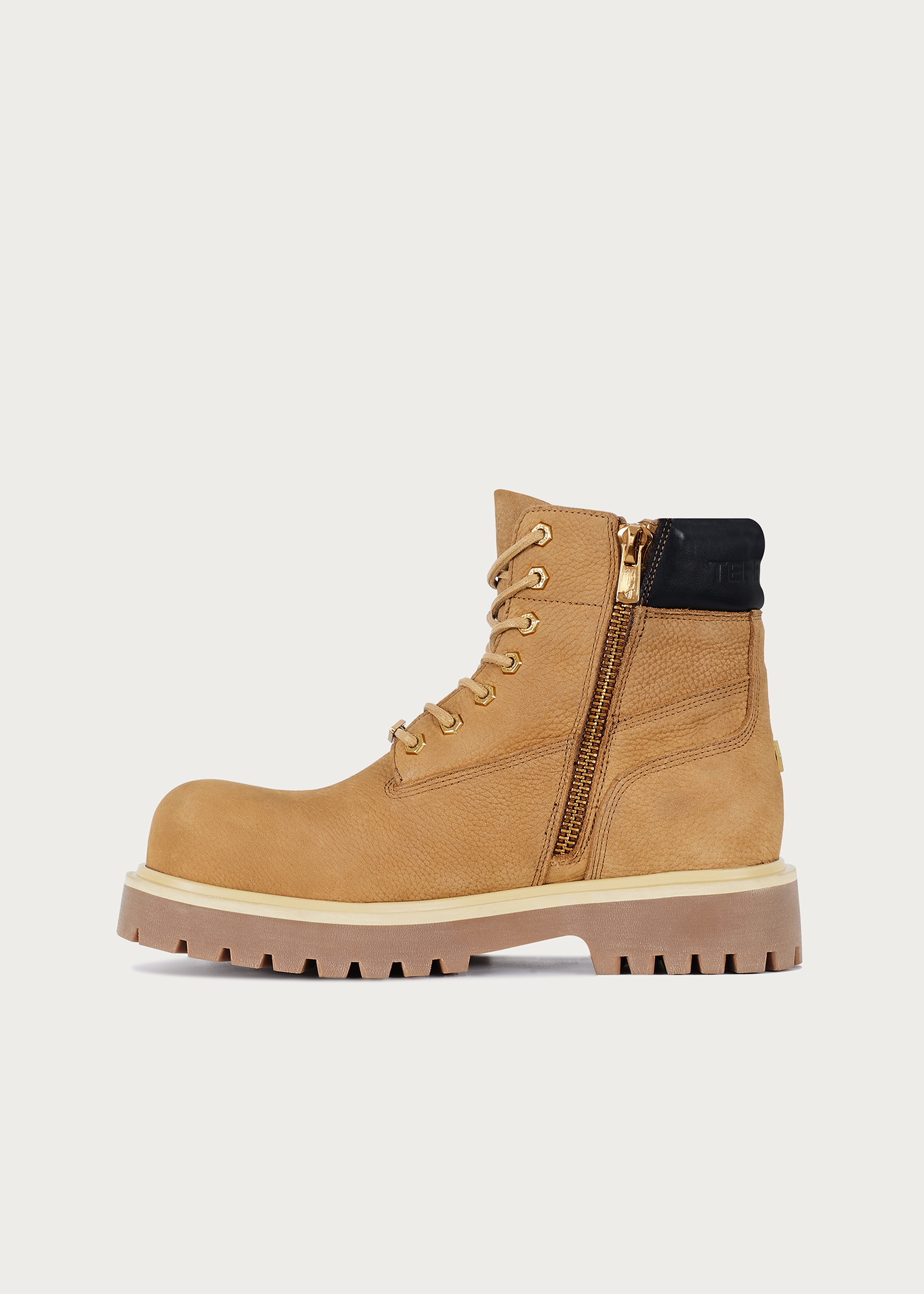 Cowhide Workwear Boots Khaki