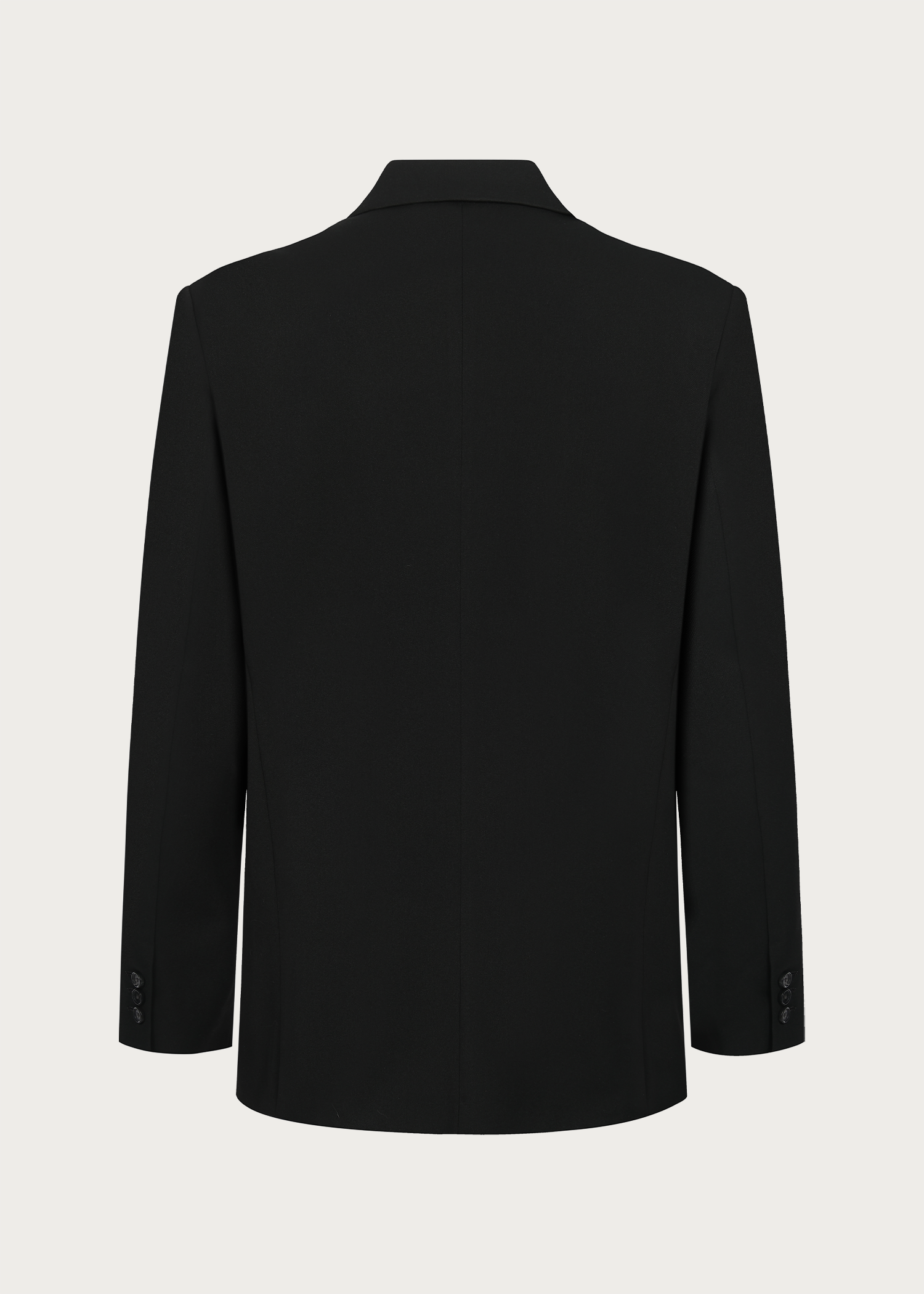 Notch Lapel Suit Blazer Black