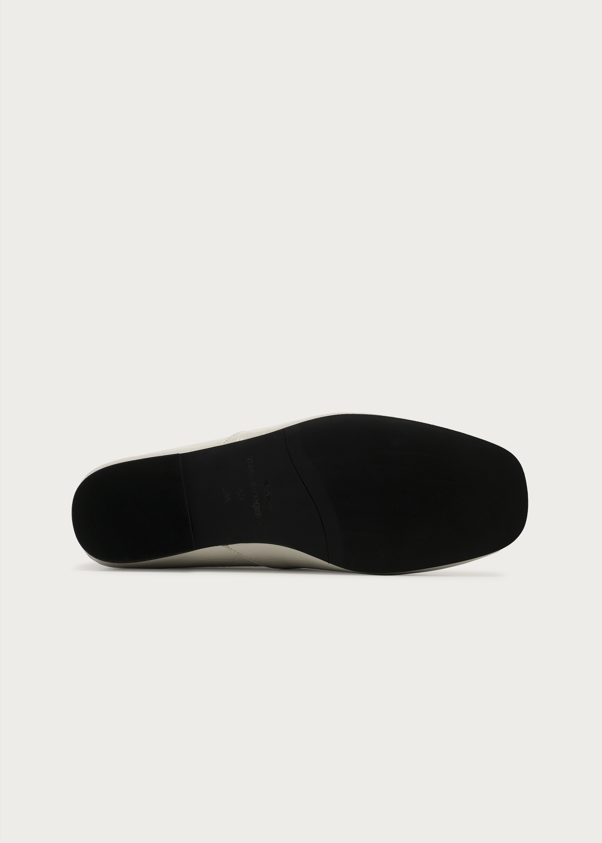 Slip-on Embossed leather loafers White