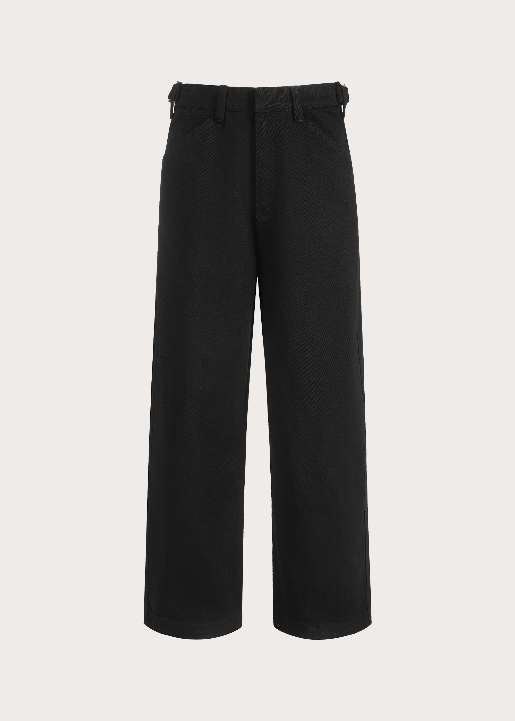Loose-Fit Adjustable-Waistband Jeans Black