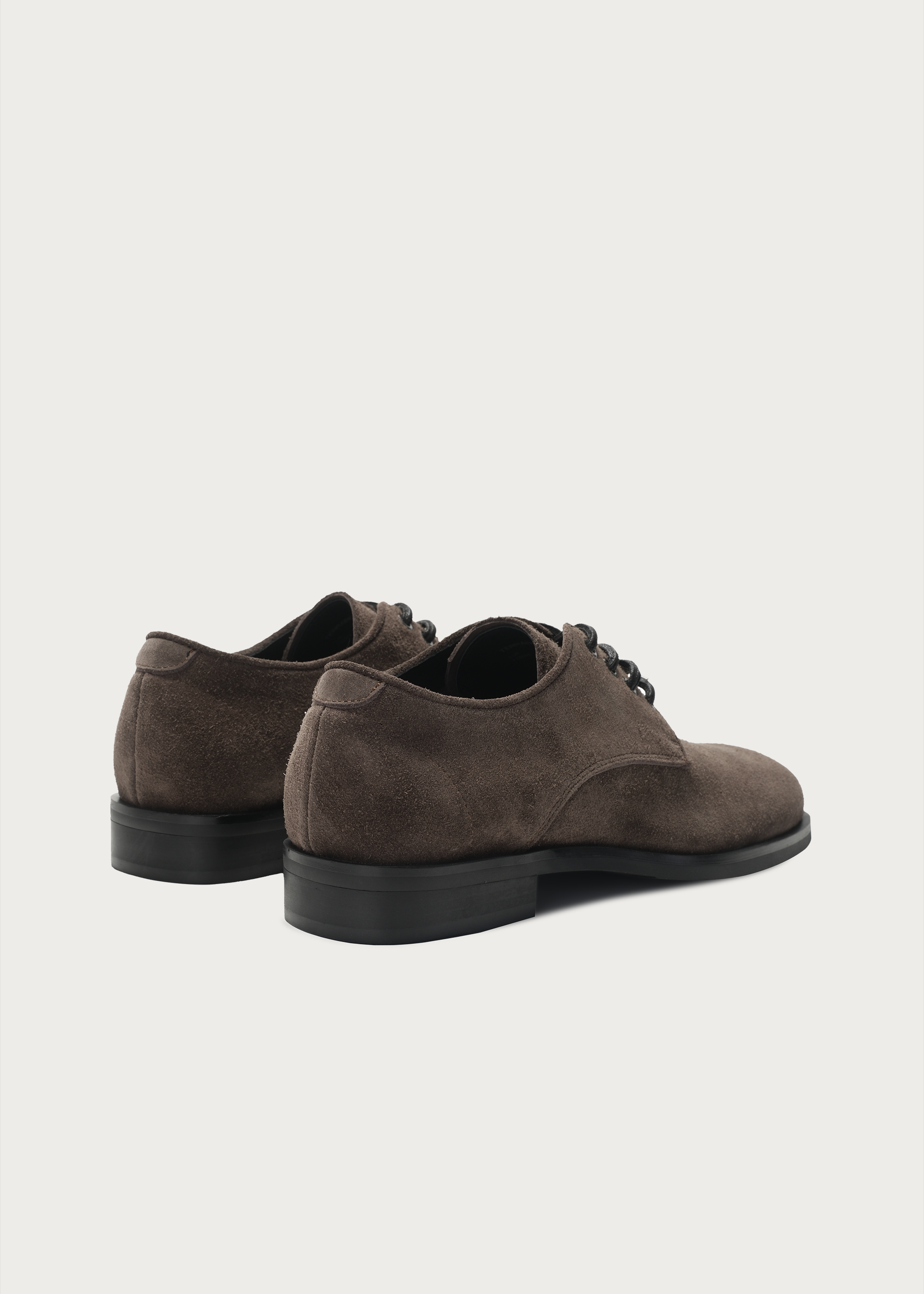 Suede Derby Shoes Brownish Gray