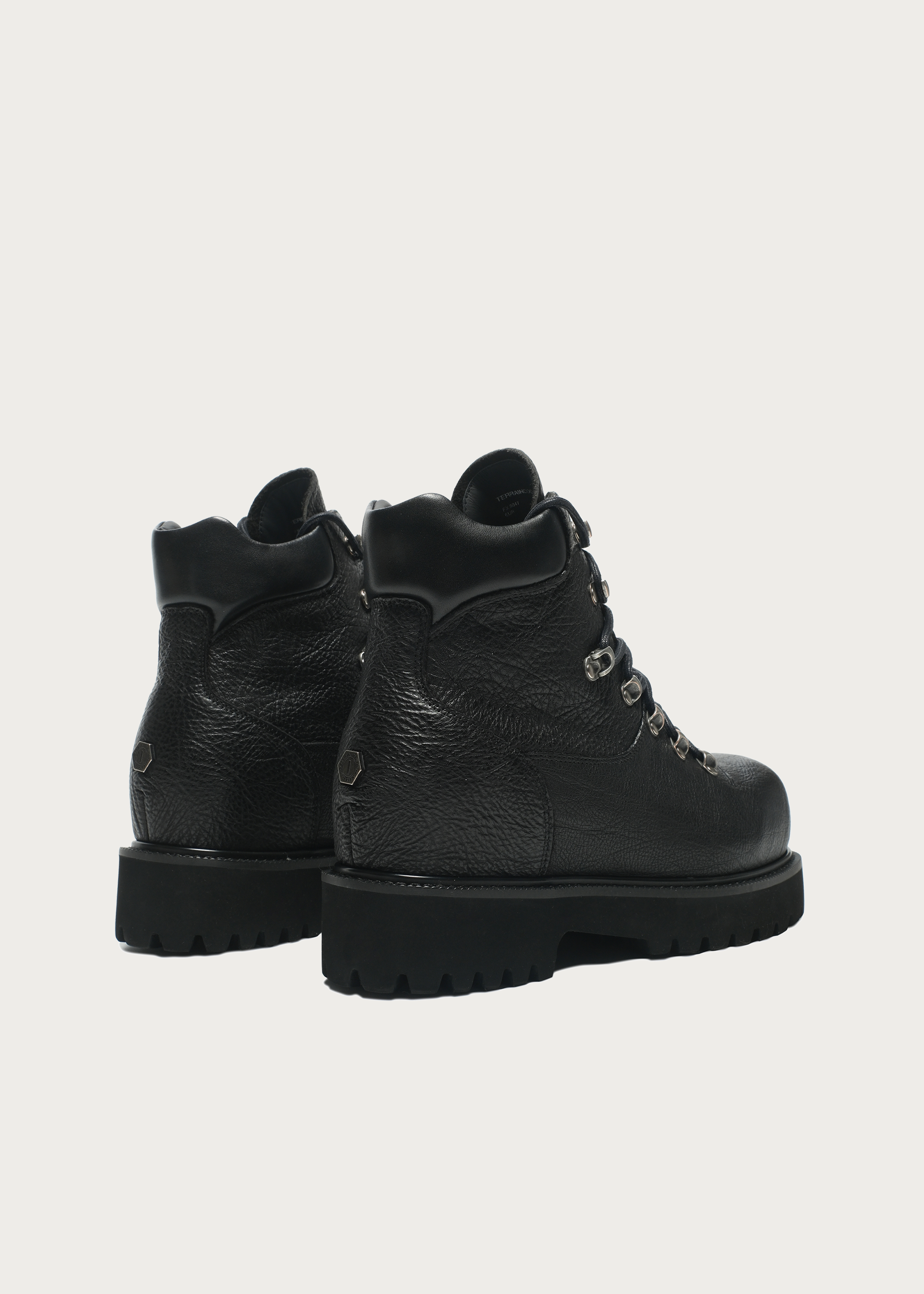 Work-Style Leather Boots Black
