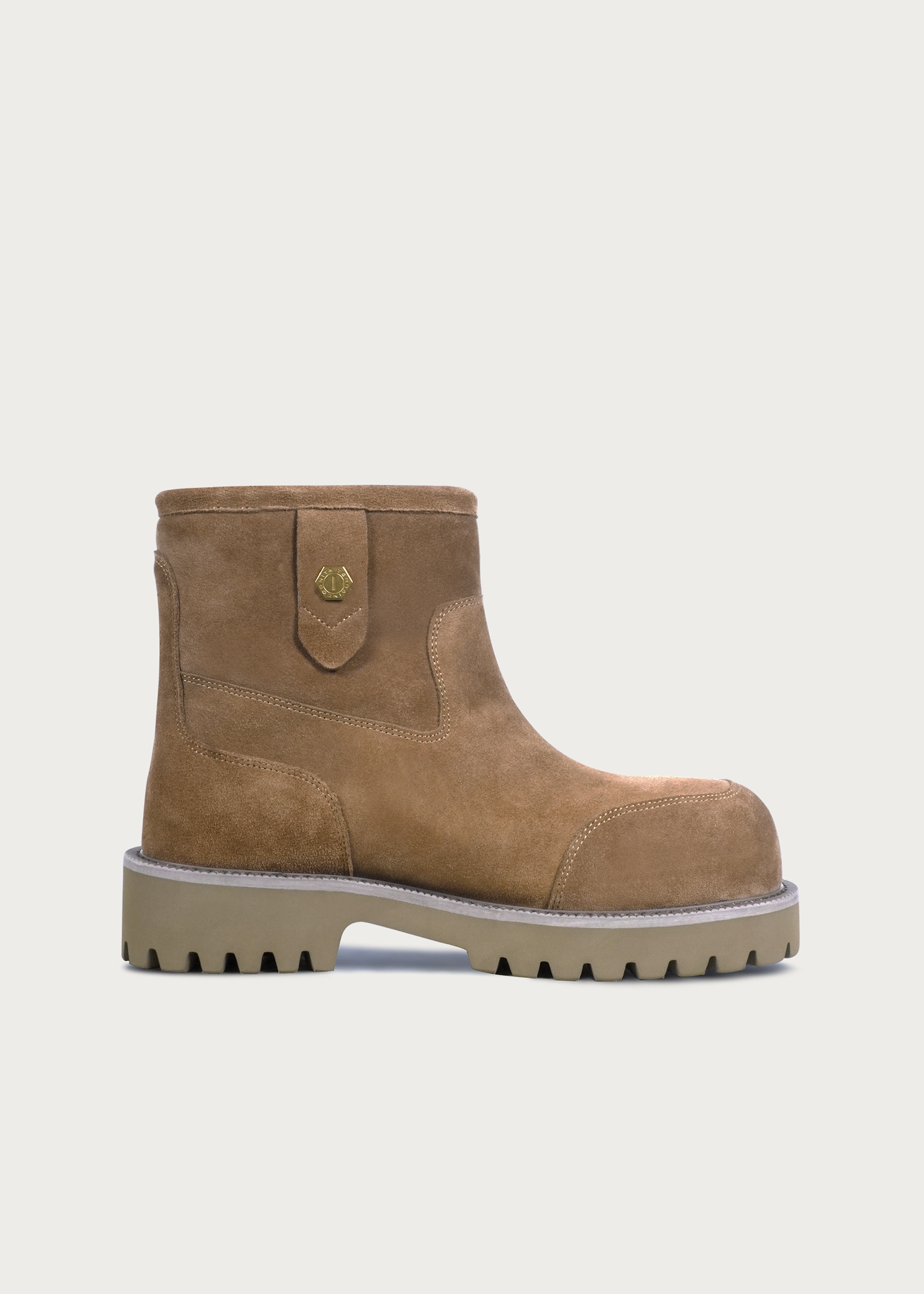 Fleece Mid-Top Snow Boots Light Coffee Brown