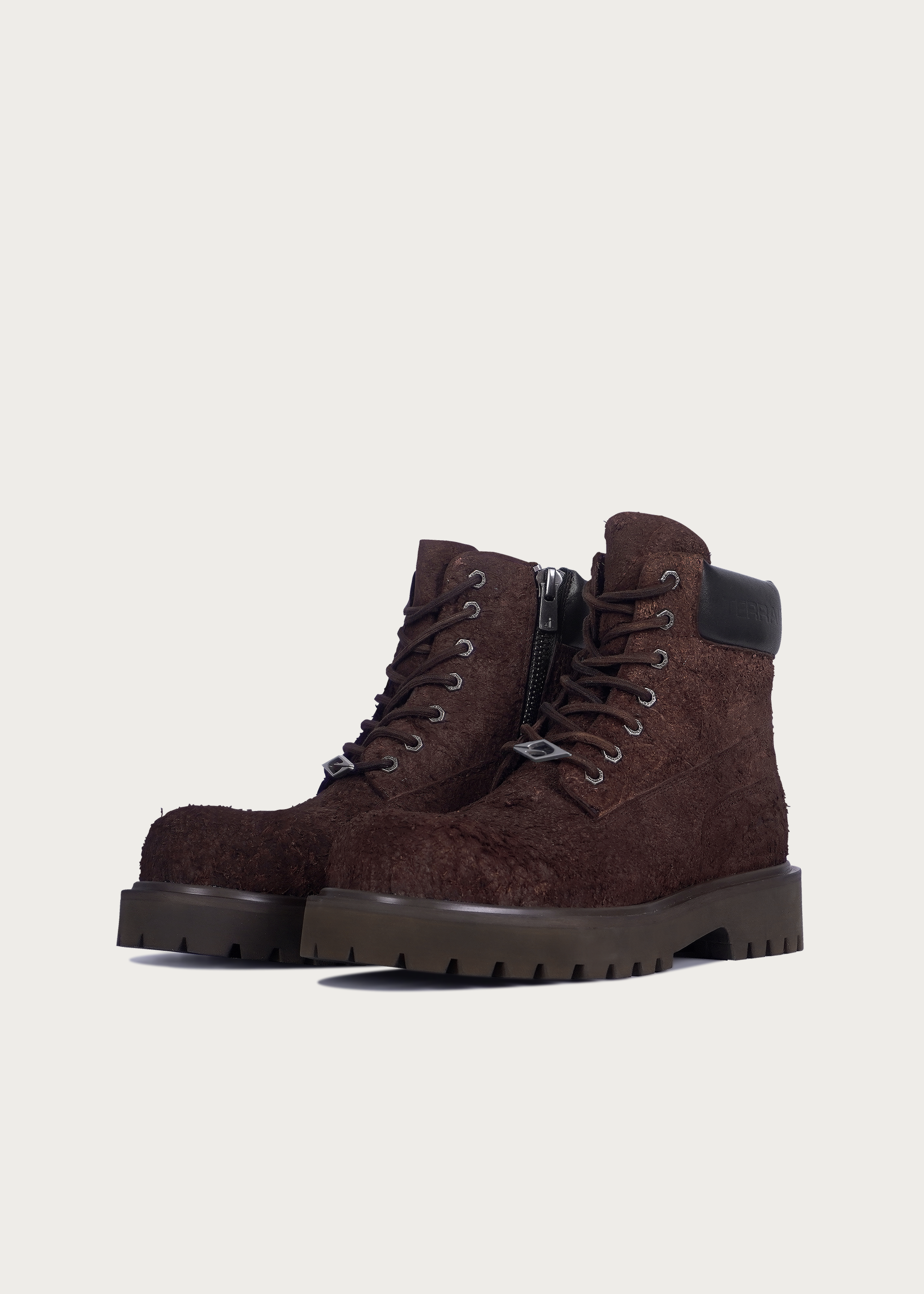 Suede Workwear Boots Brownish Red