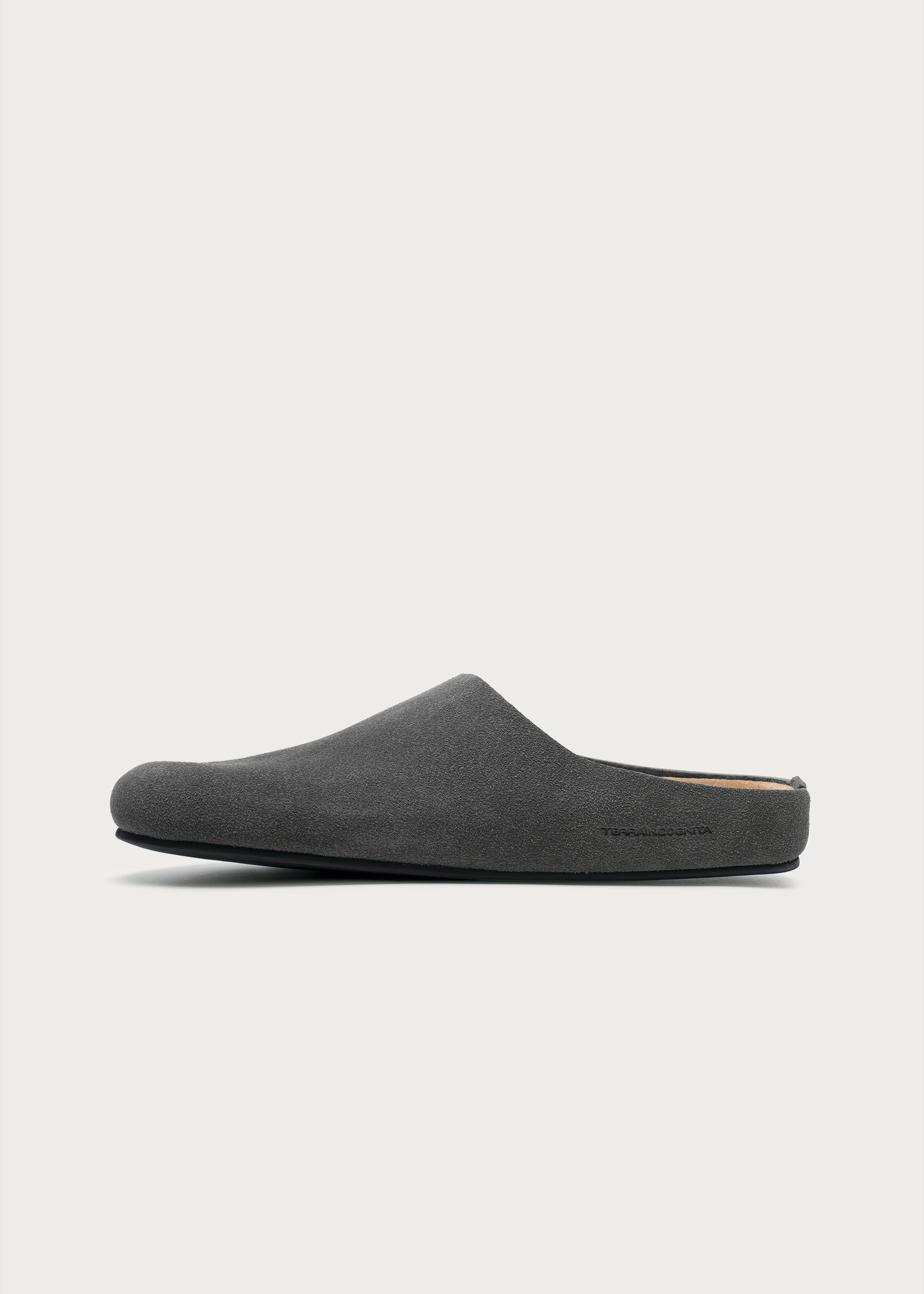 Cloud-Feel Suede Clogs Smog Gray