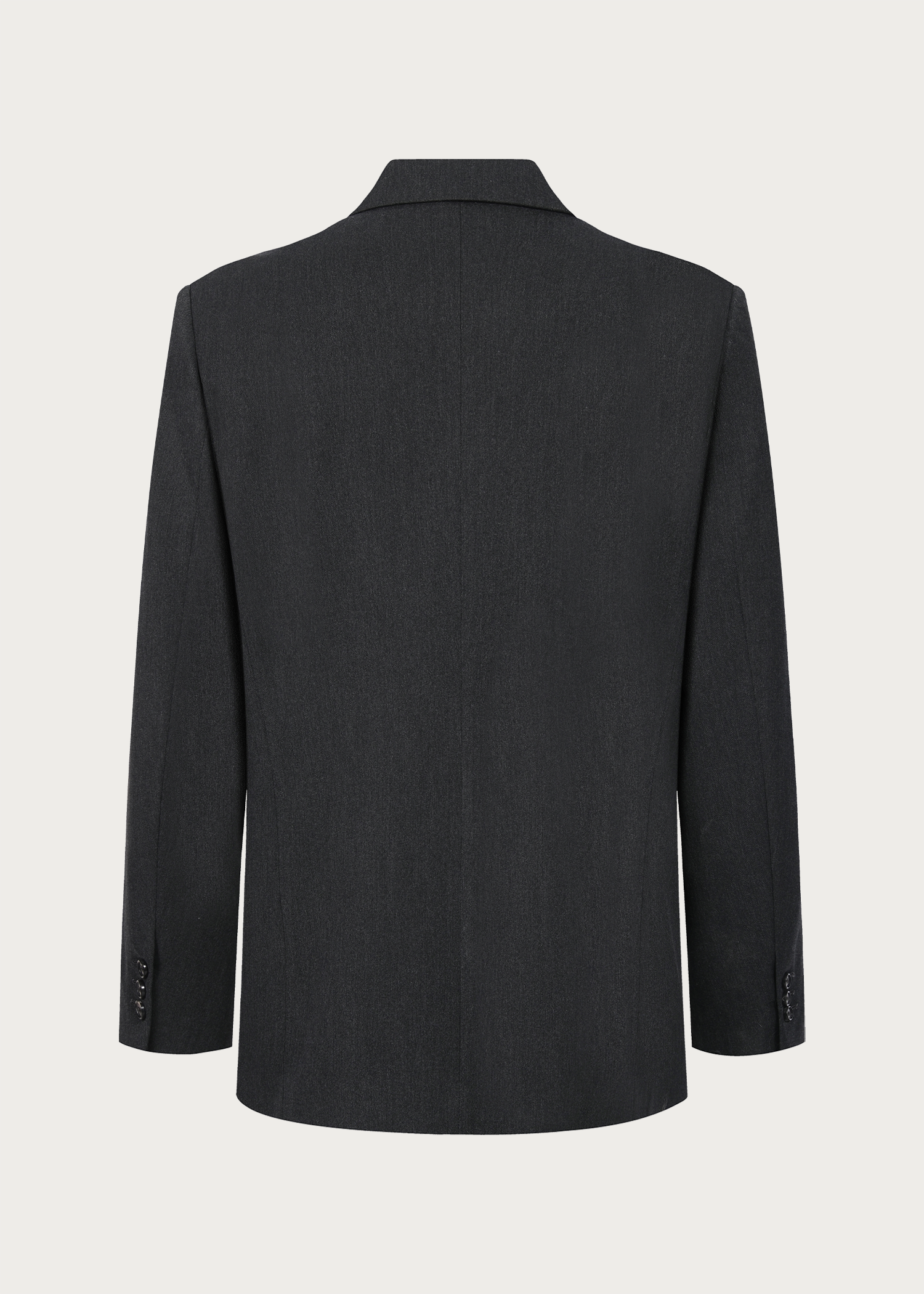 Notch Lapel Suit Blazer Gray