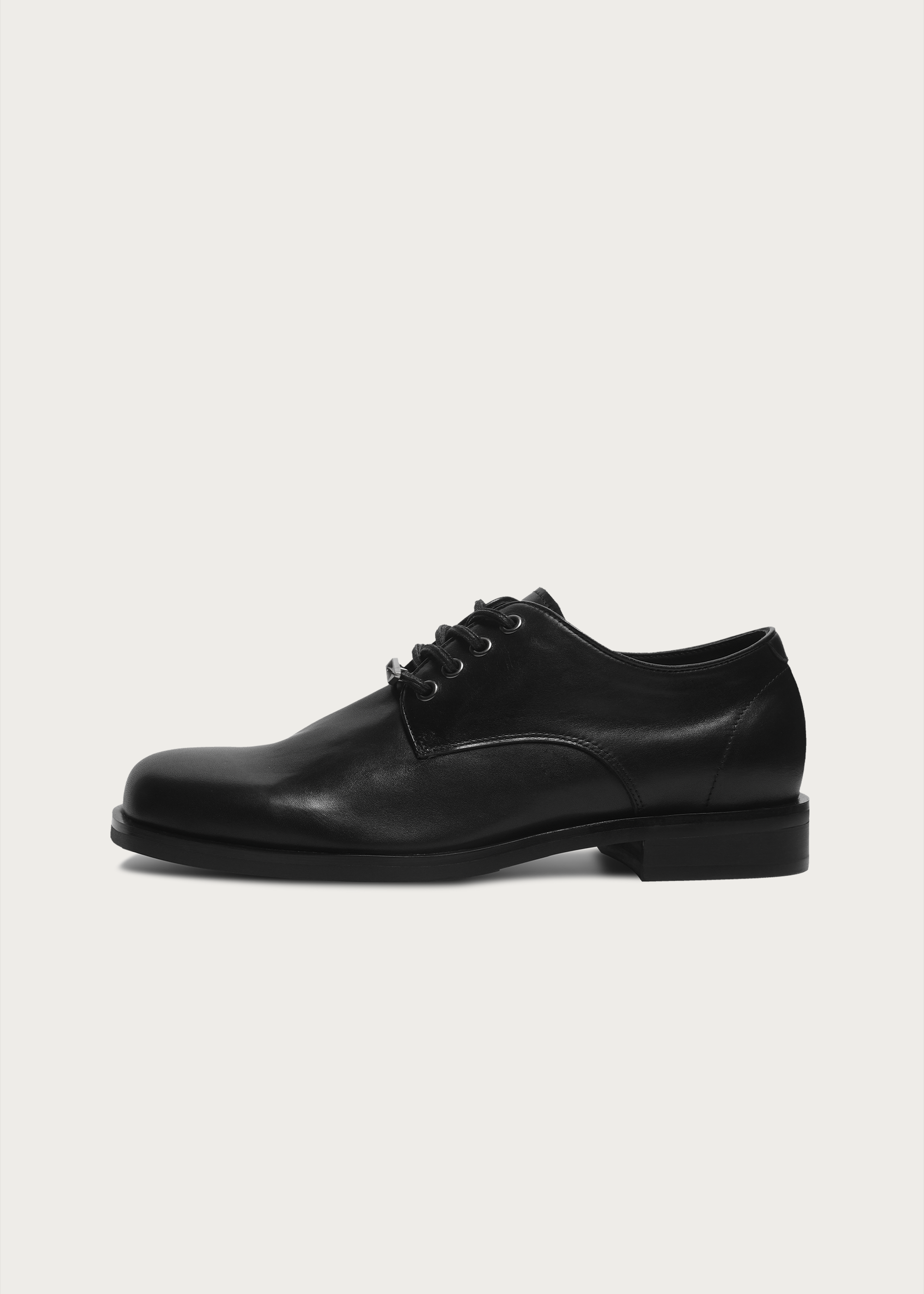 Leather Derby Shoes Black