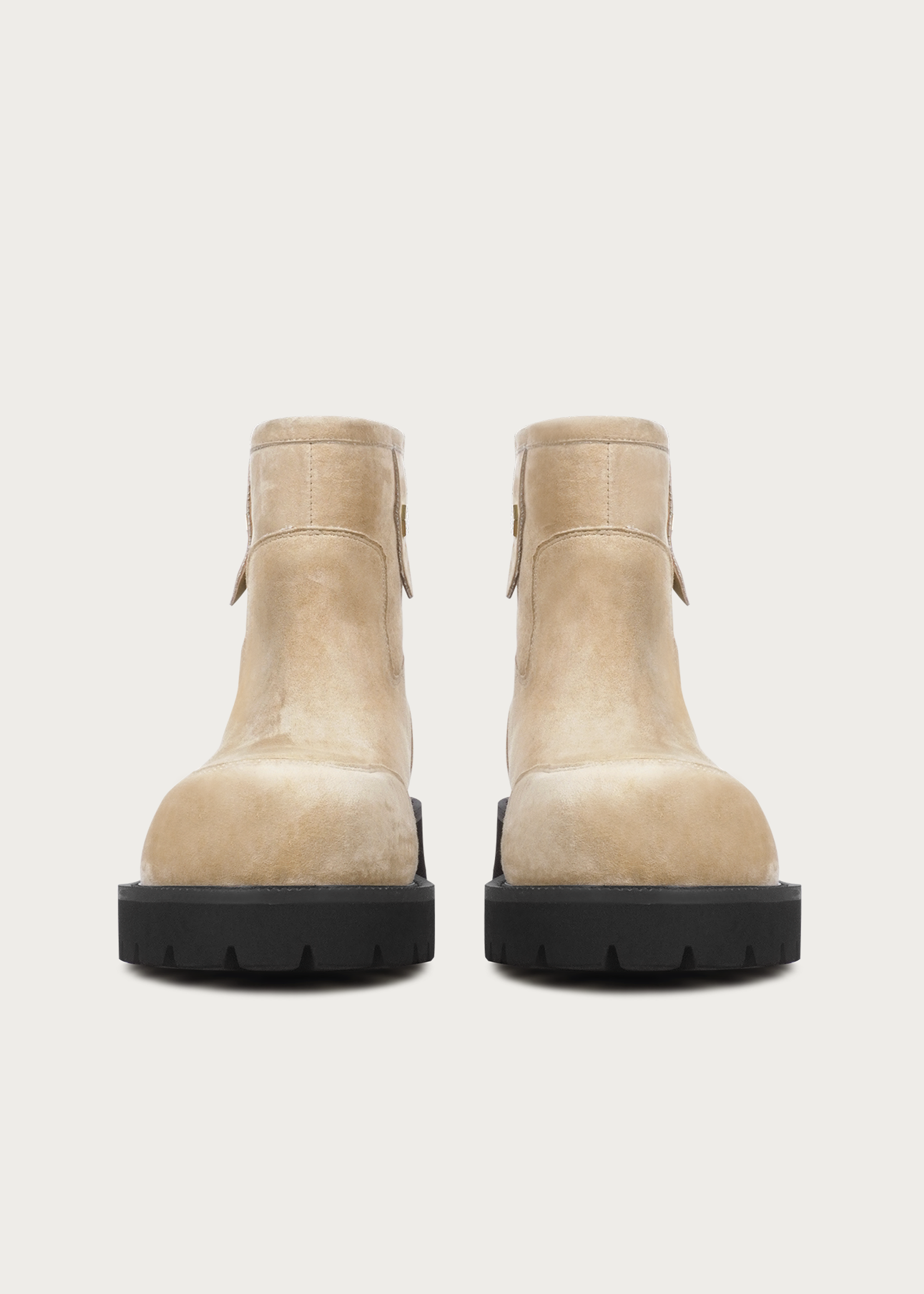 Fleece Mid-Top Snow Boots Light Cream Brown