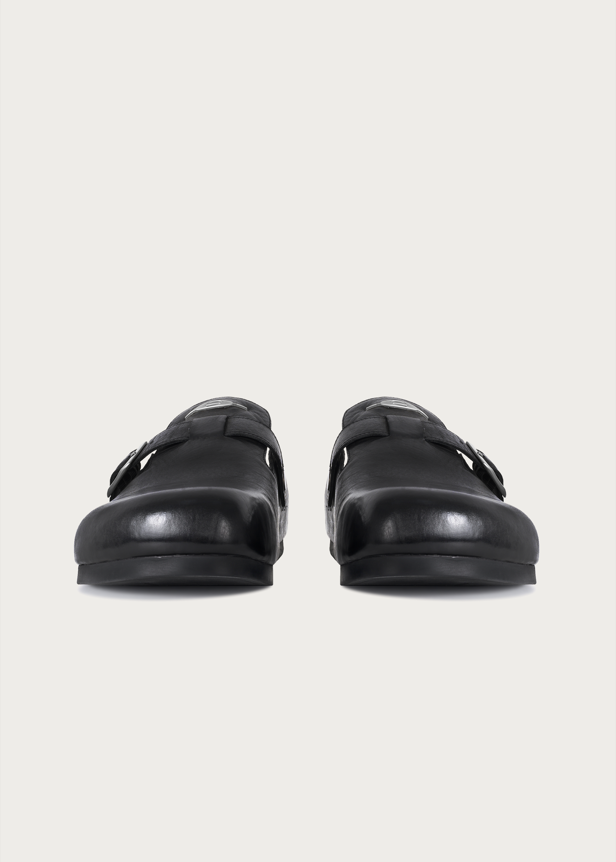 Horsehide Clogs Black