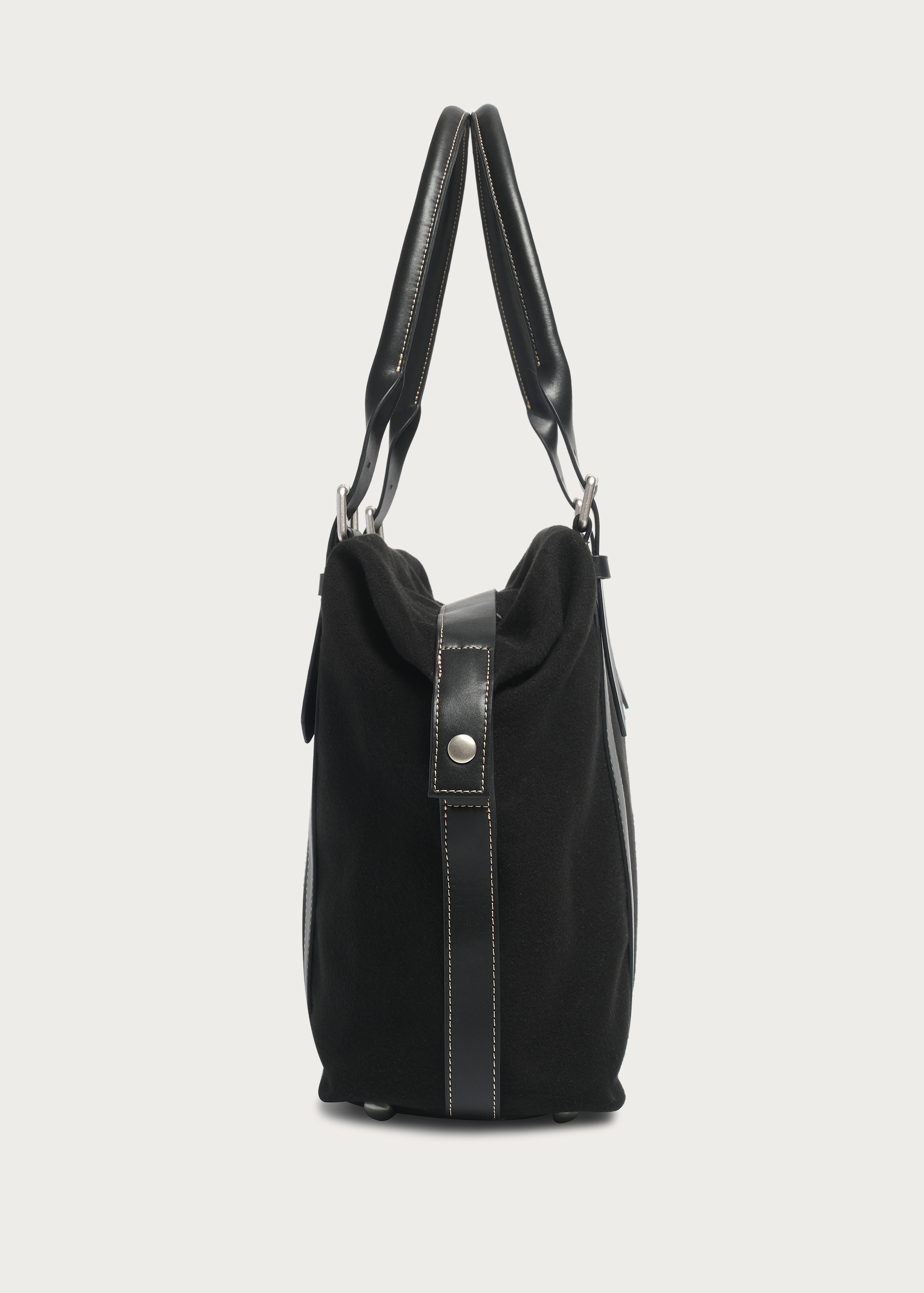 Suede and Leather Patchwork Shoulder Crossbody Bag
