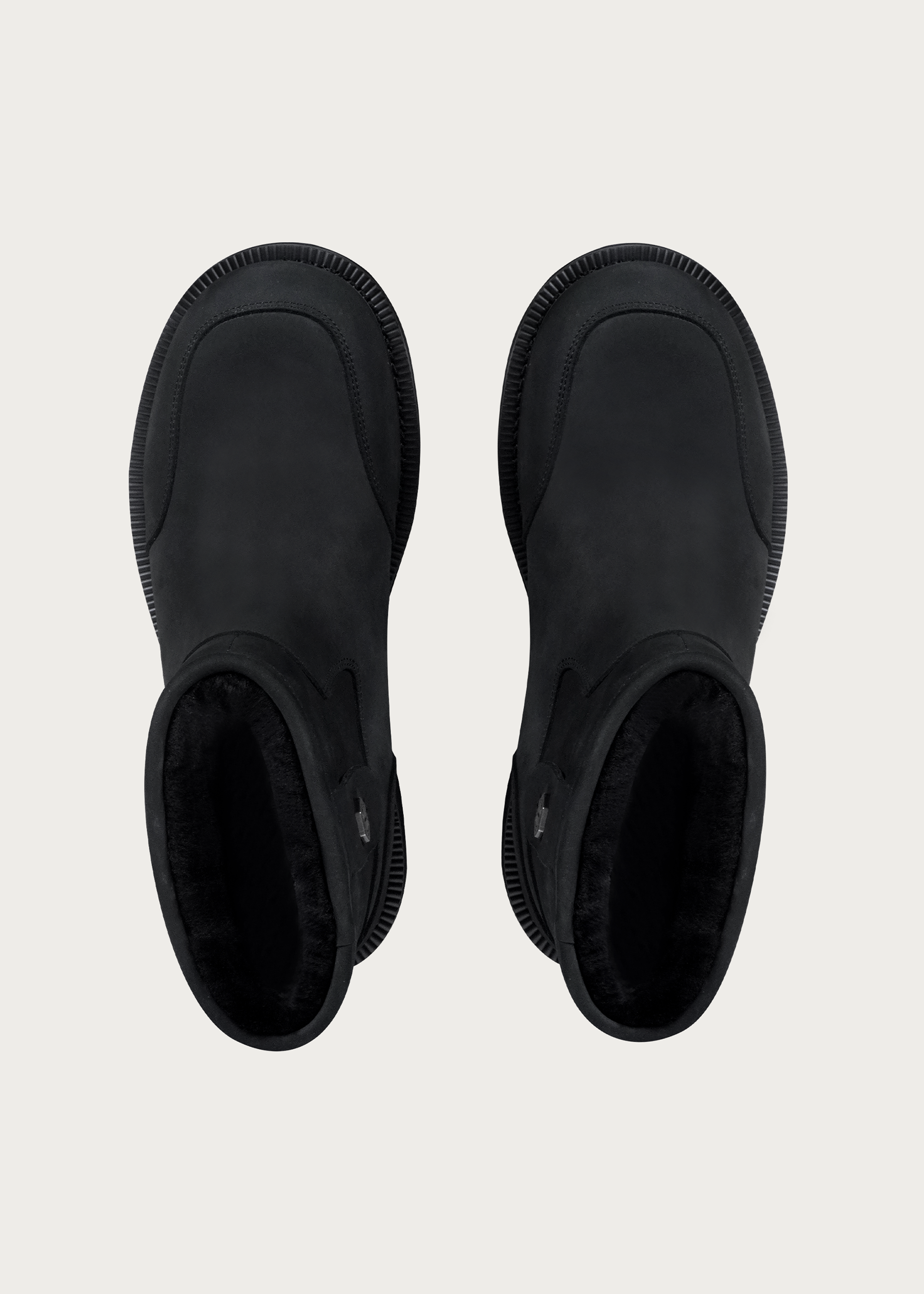 Fleece Mid-Top Snow Boots Matte Black