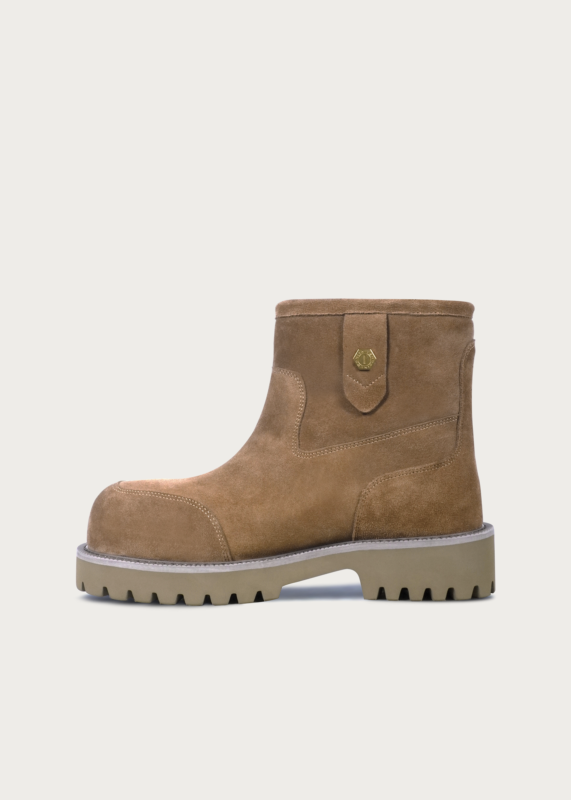 Fleece Mid-Top Snow Boots Light Coffee Brown