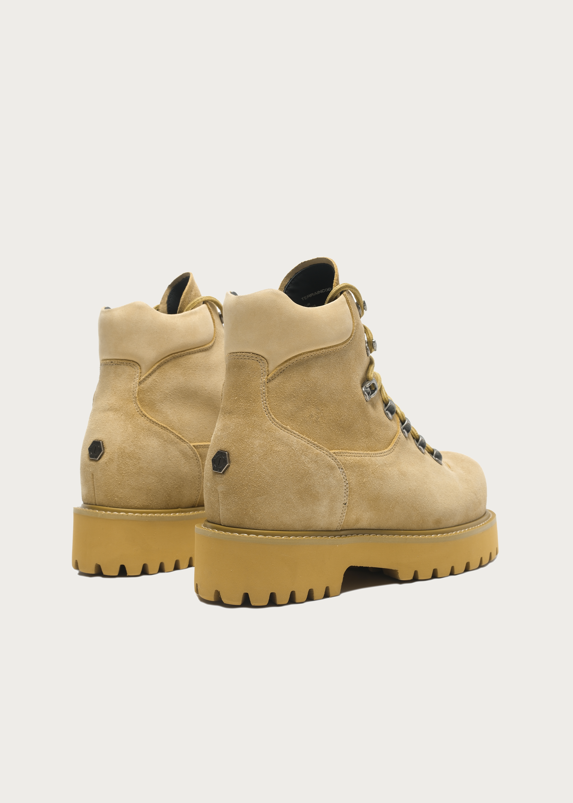 Work-Style Suede Boots Khaki
