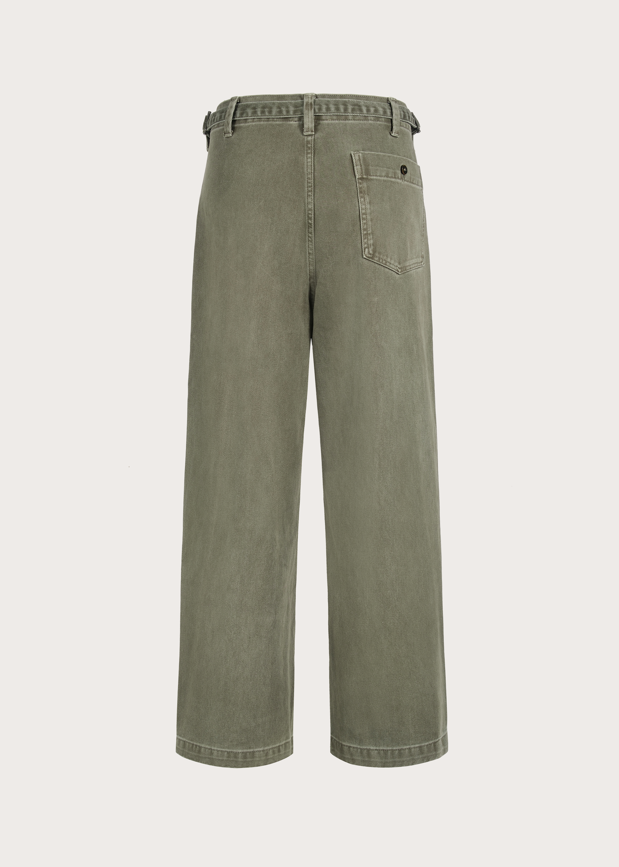 Loose-Fit Adjustable-Waistband Jeans Green