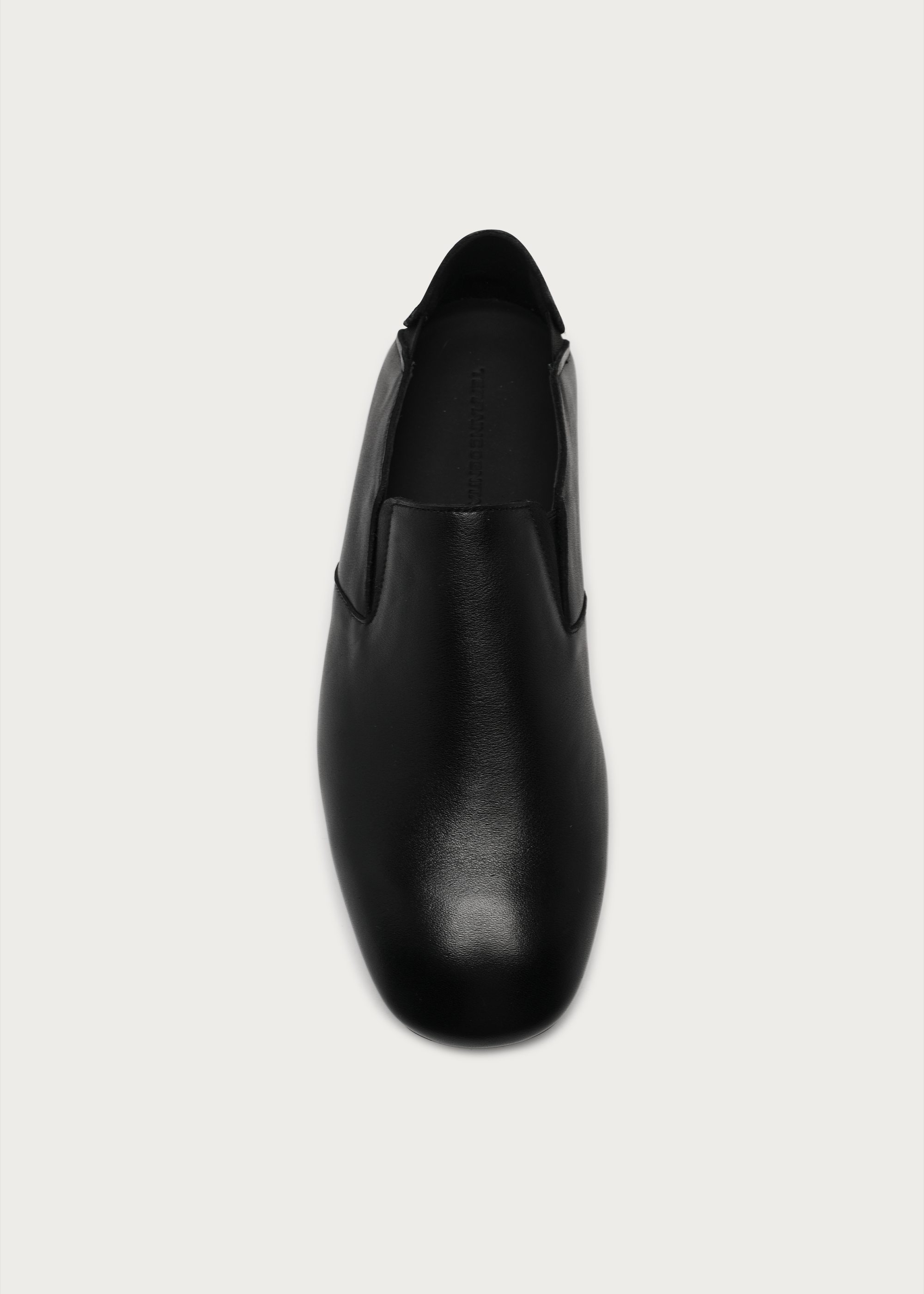 Slip-on leather loafers Black