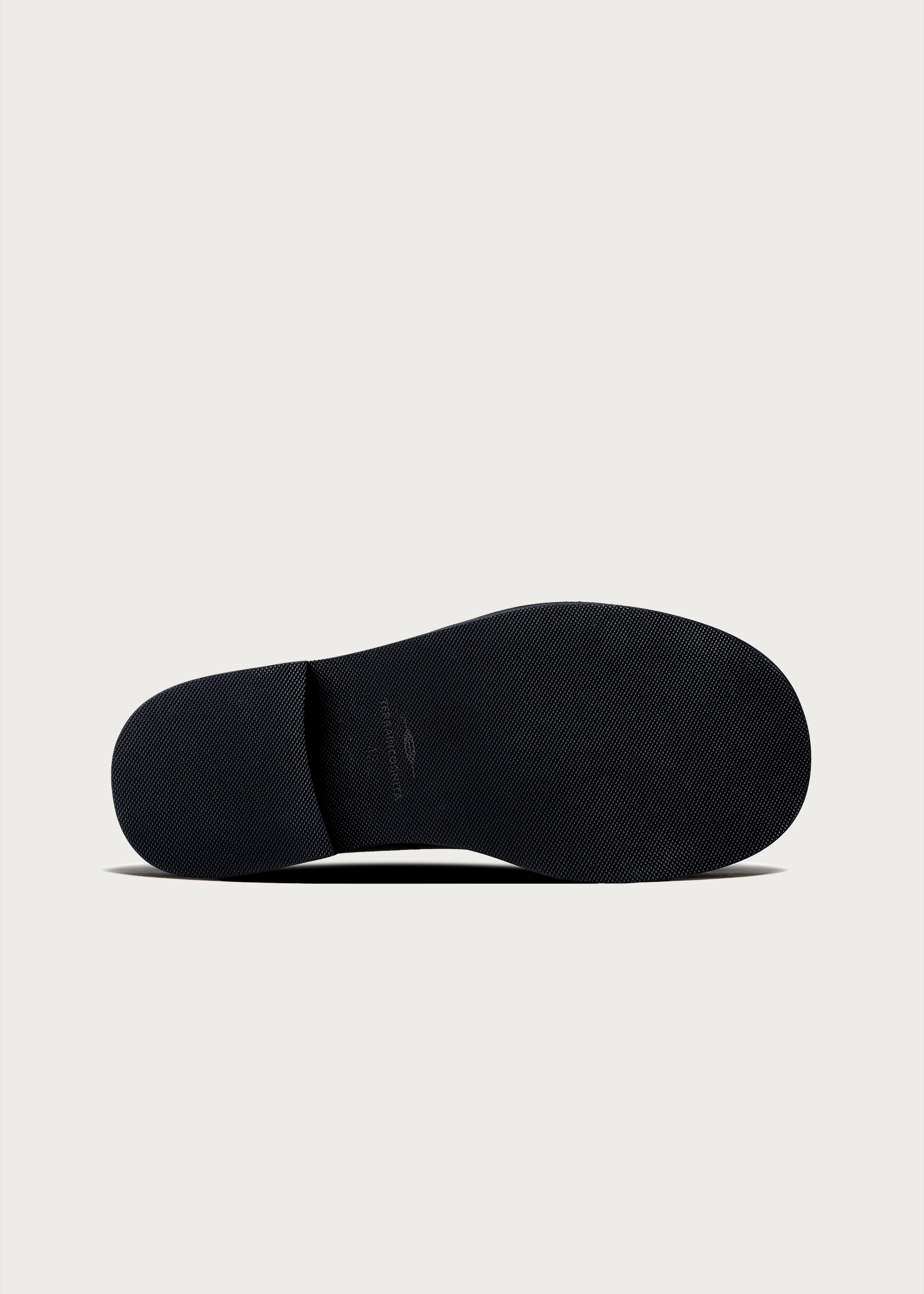 Thick-Soled Leather Derby Shoes Black