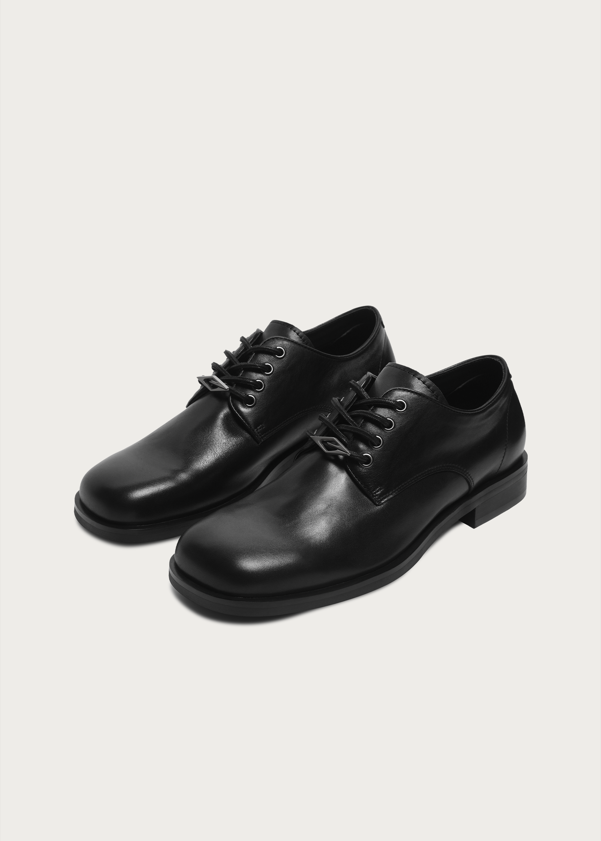 Leather Derby Shoes Black