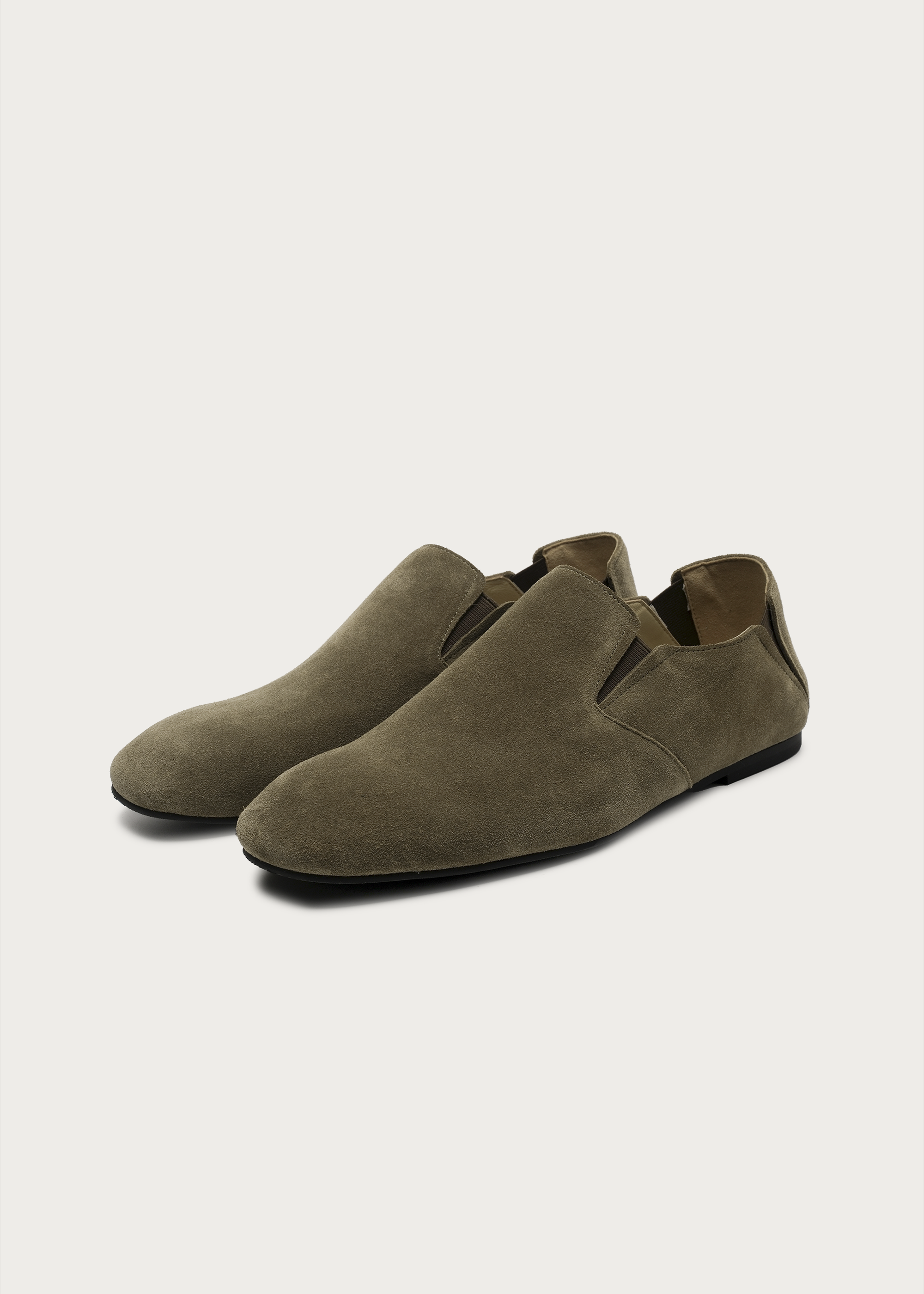 Slip-on suede loafers Green