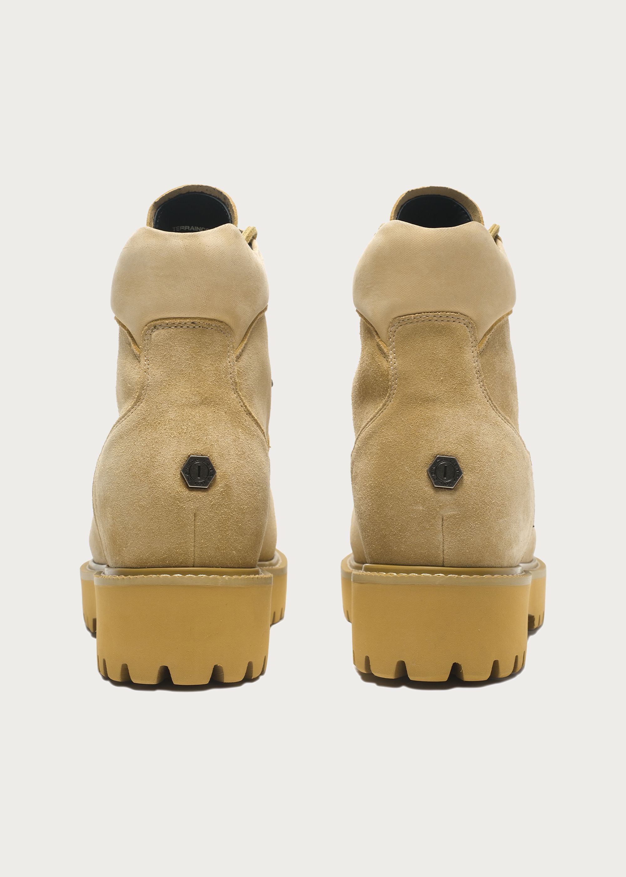 Work-Style Suede Boots Khaki