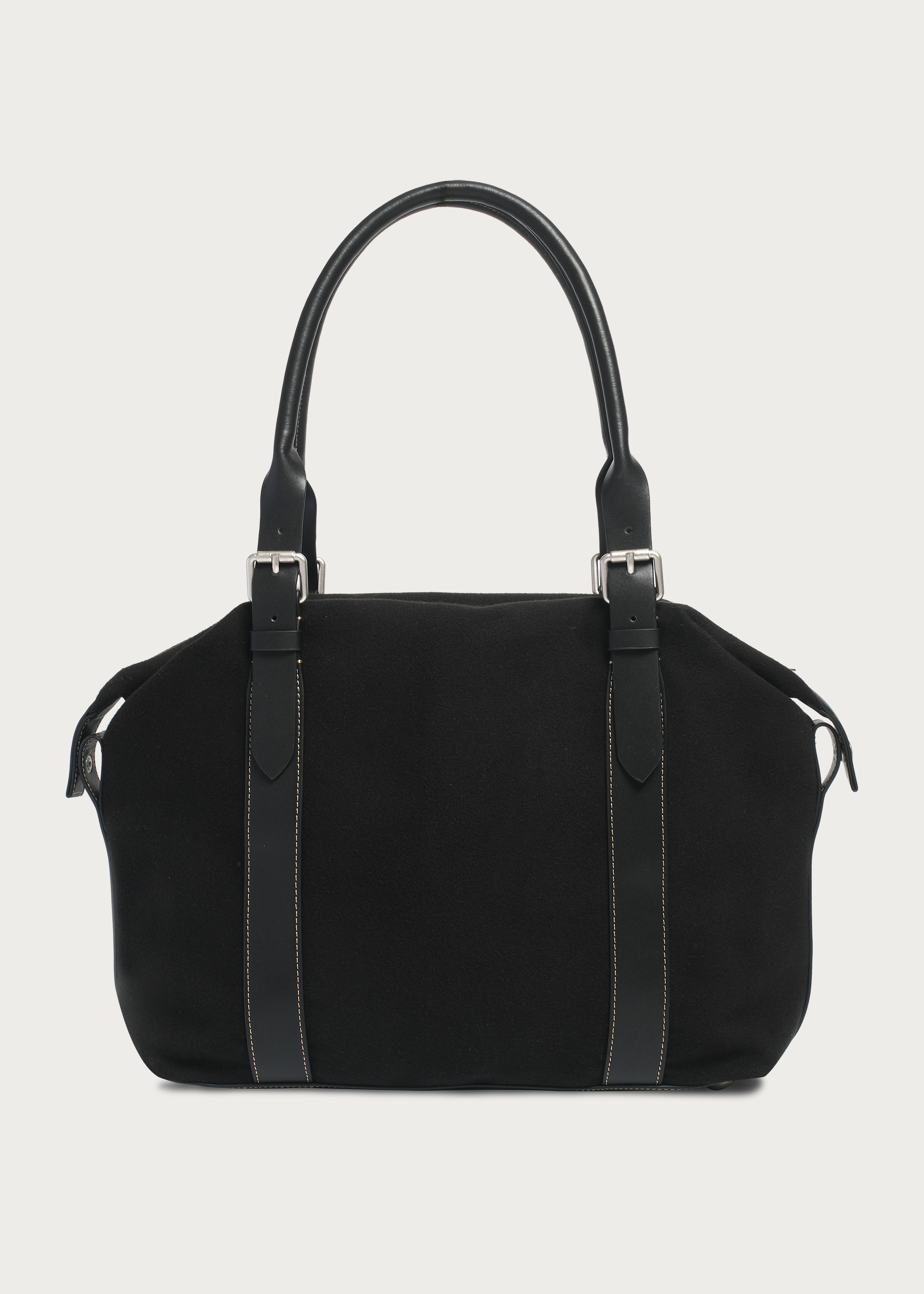 Suede and Leather Patchwork Shoulder Crossbody Bag