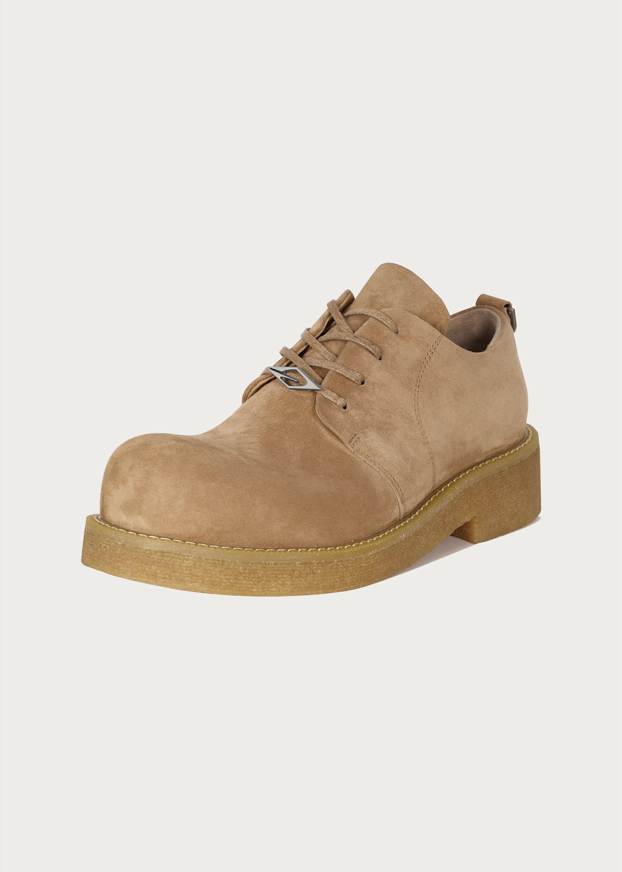 Sheepskin Derby Shoes Khaki