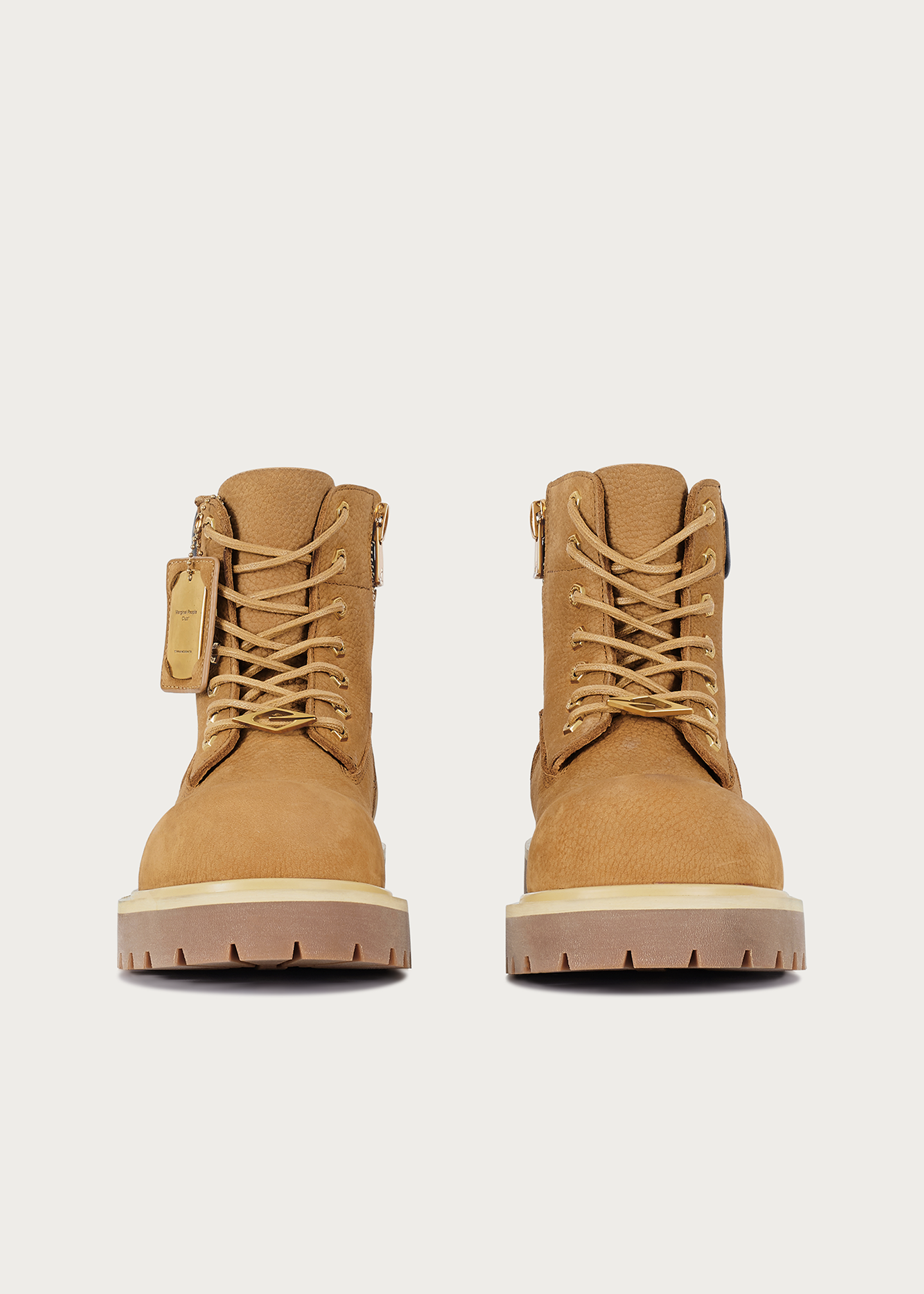 Cowhide Workwear Boots Khaki