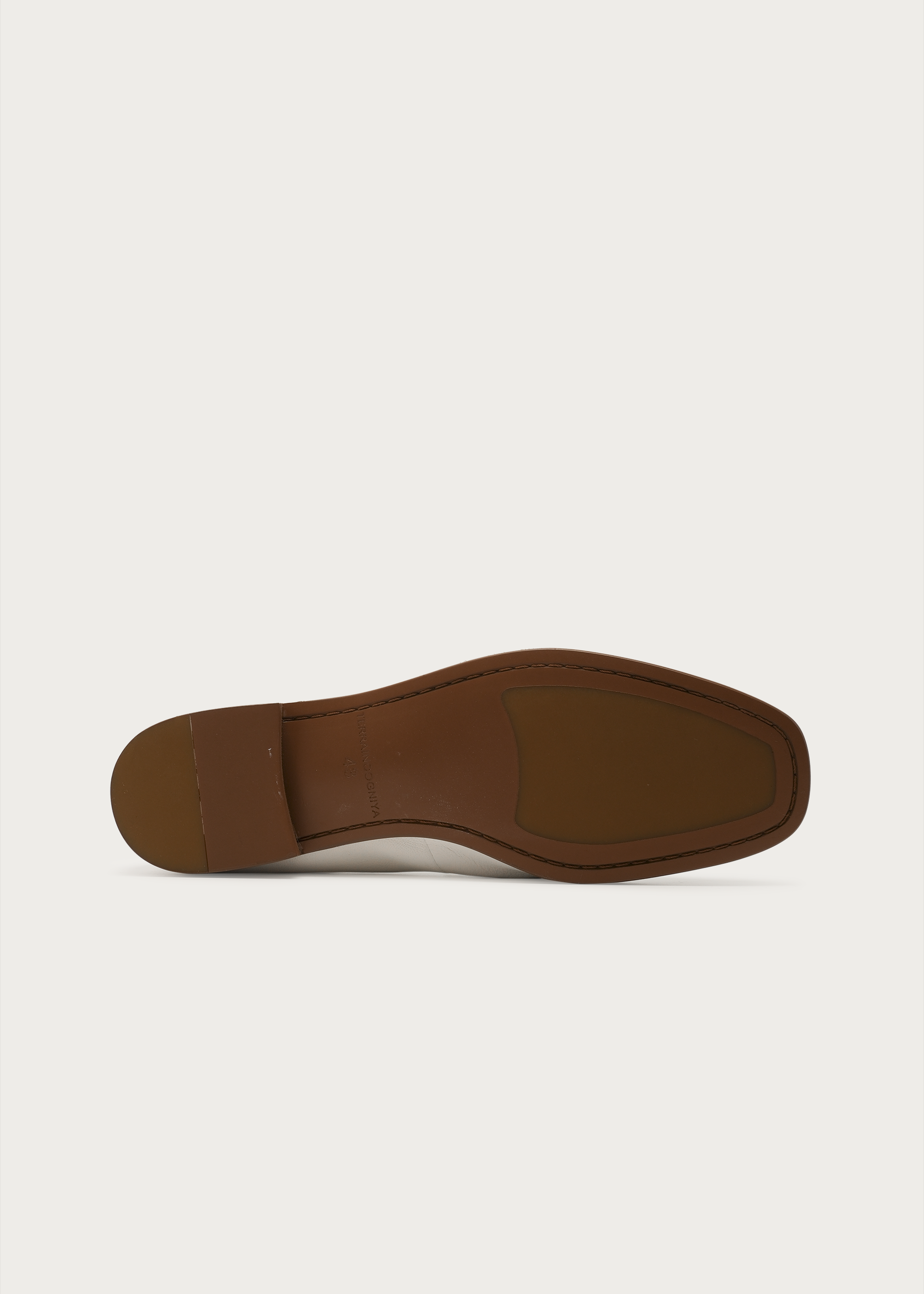 Camel leather loafers White