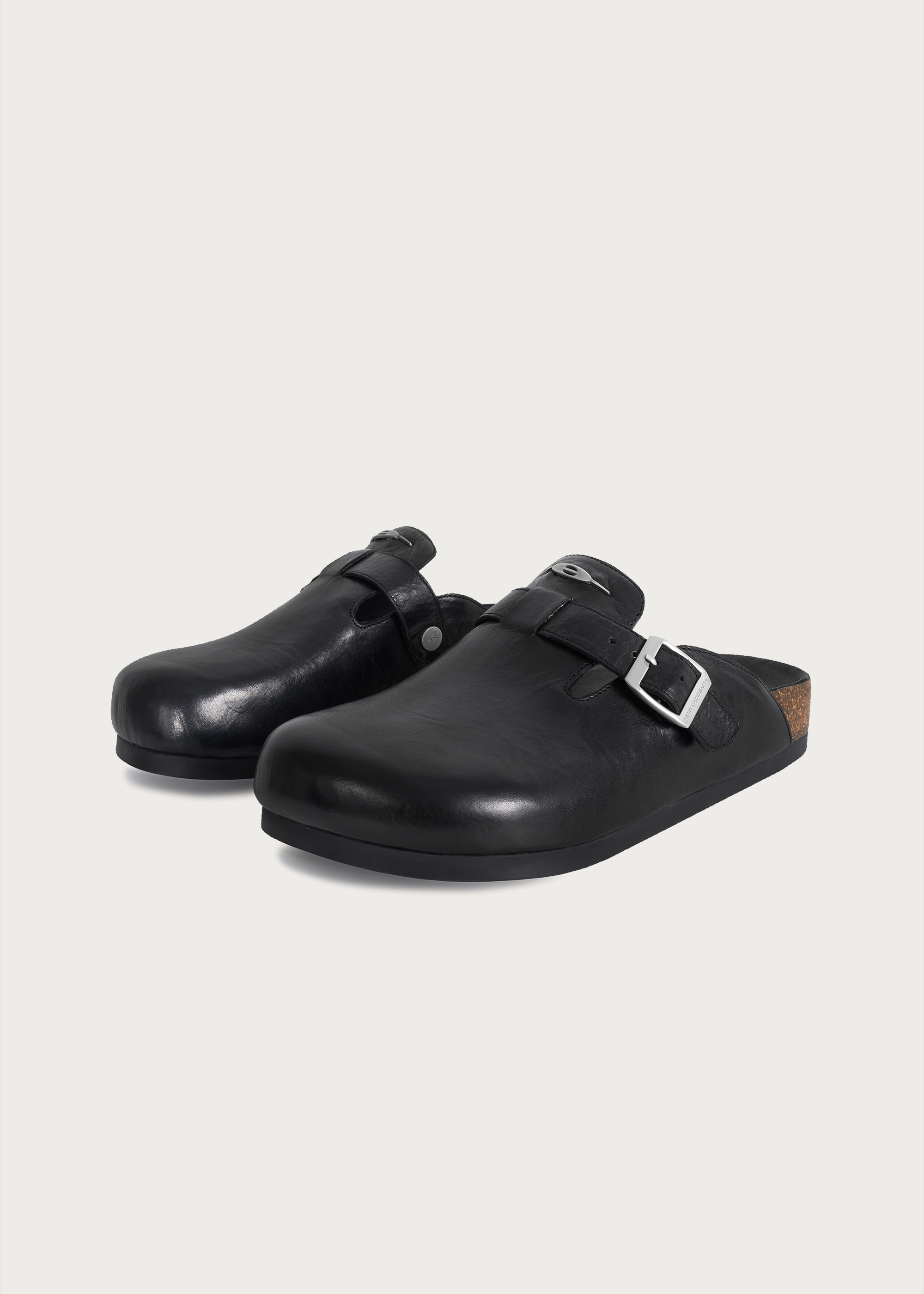Horsehide Clogs Black
