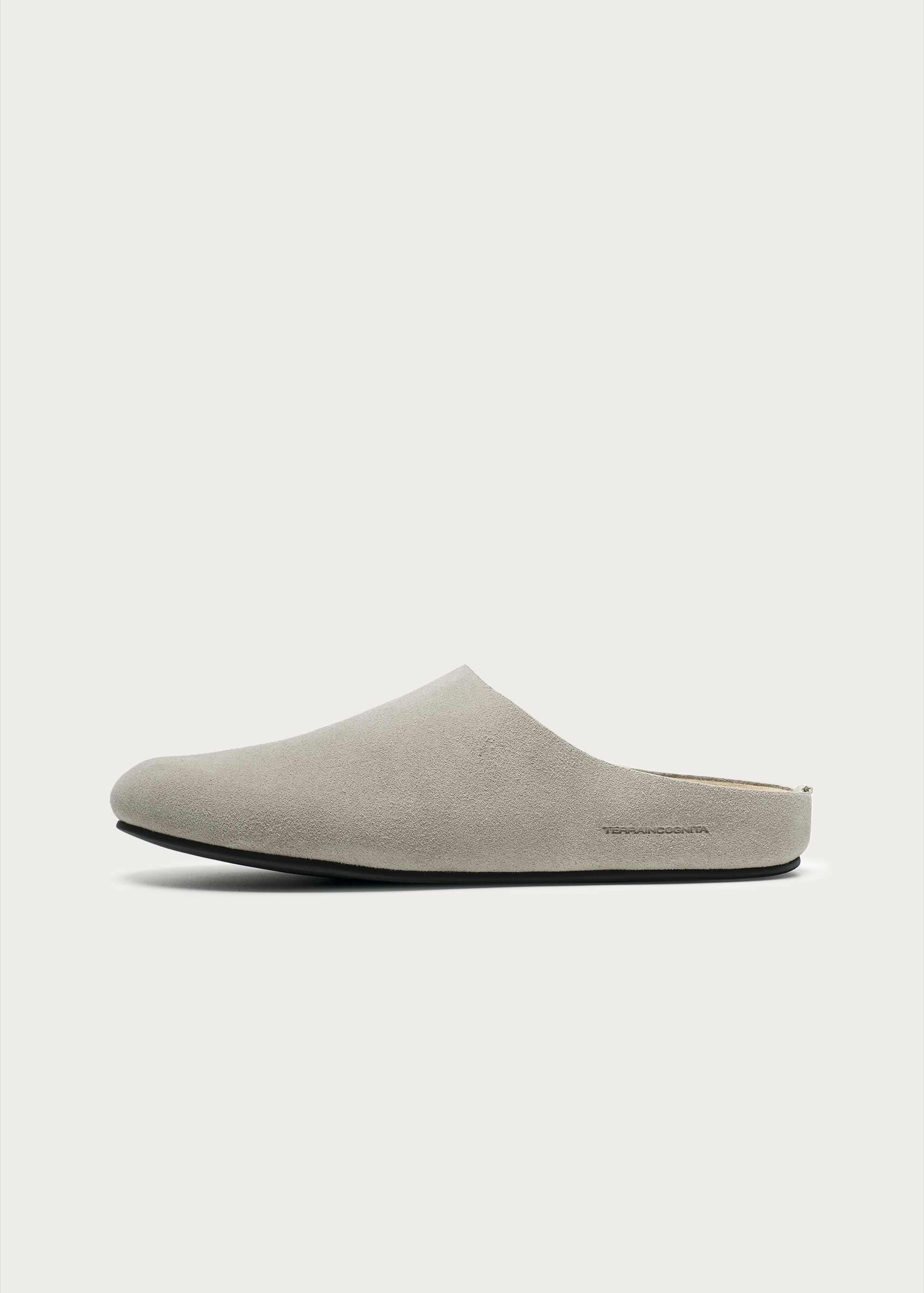 Cloud-Feel Suede Clogs Light Gray